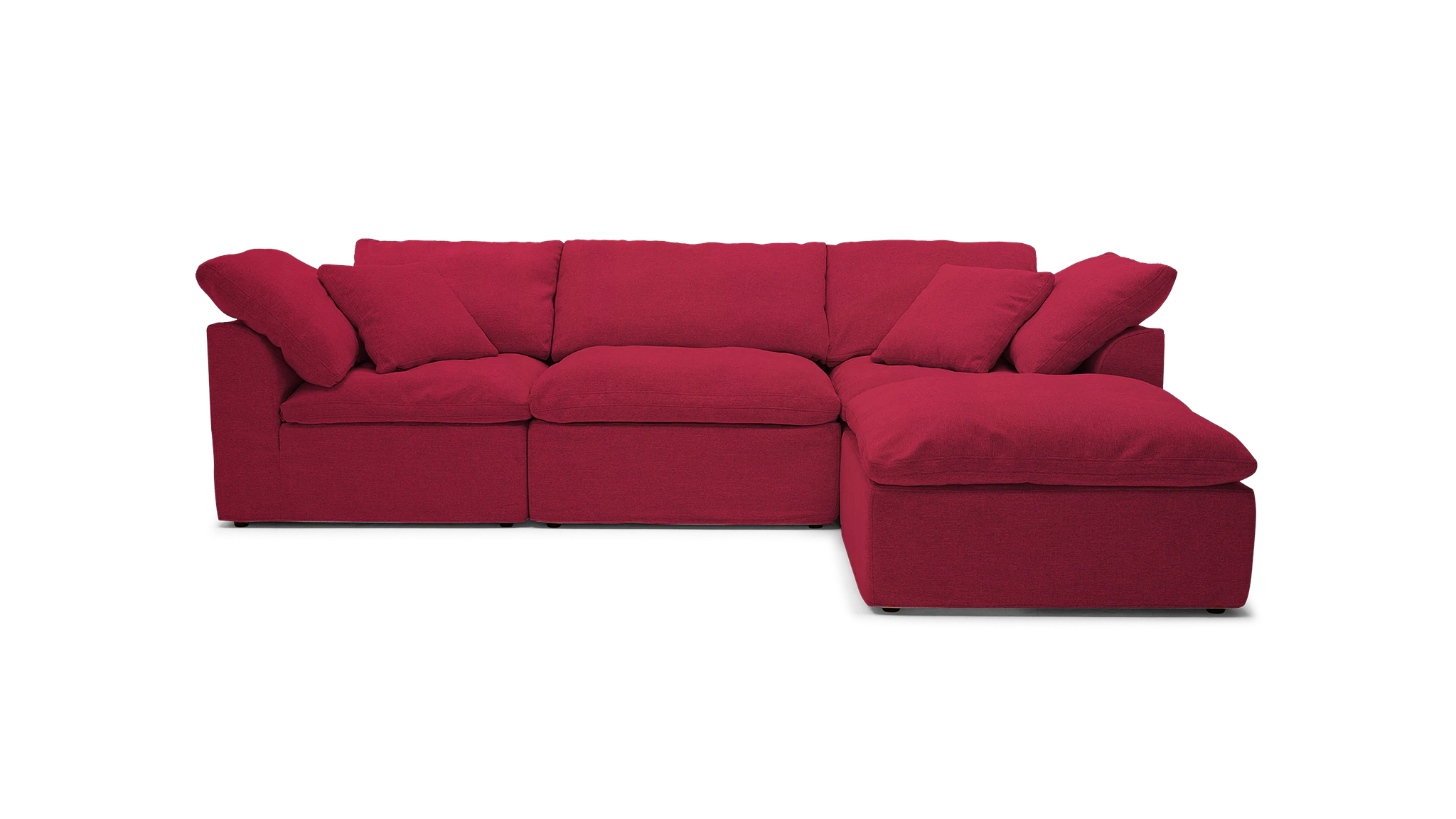bryant slipcovered modular sectional royale berry