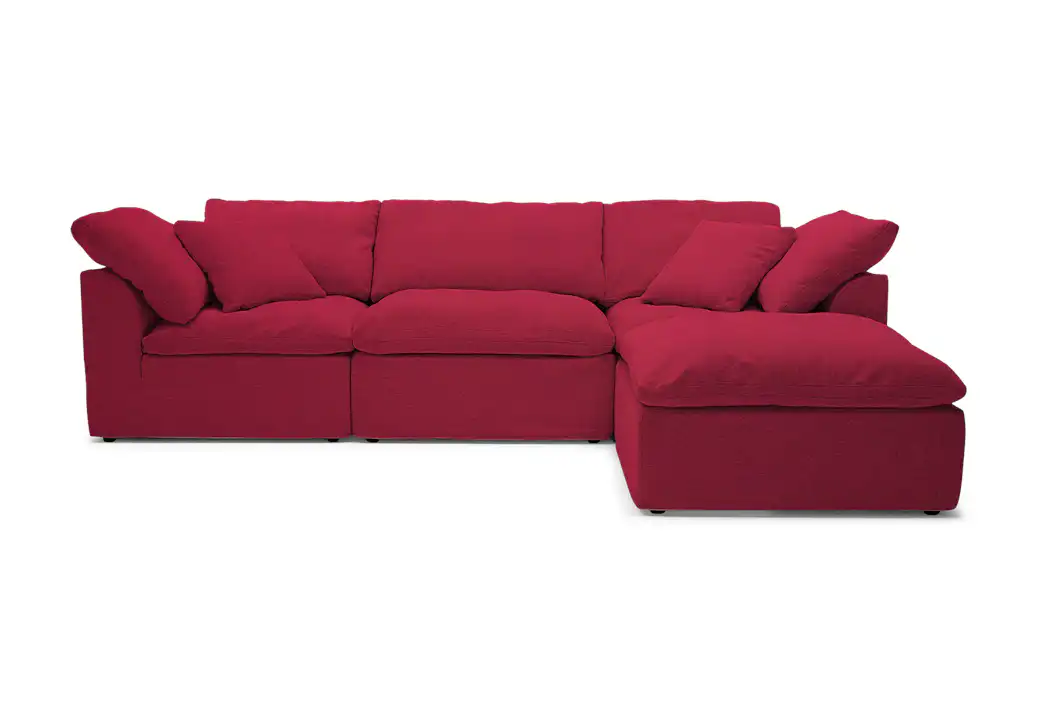 bryant slipcovered modular sectional royale berry