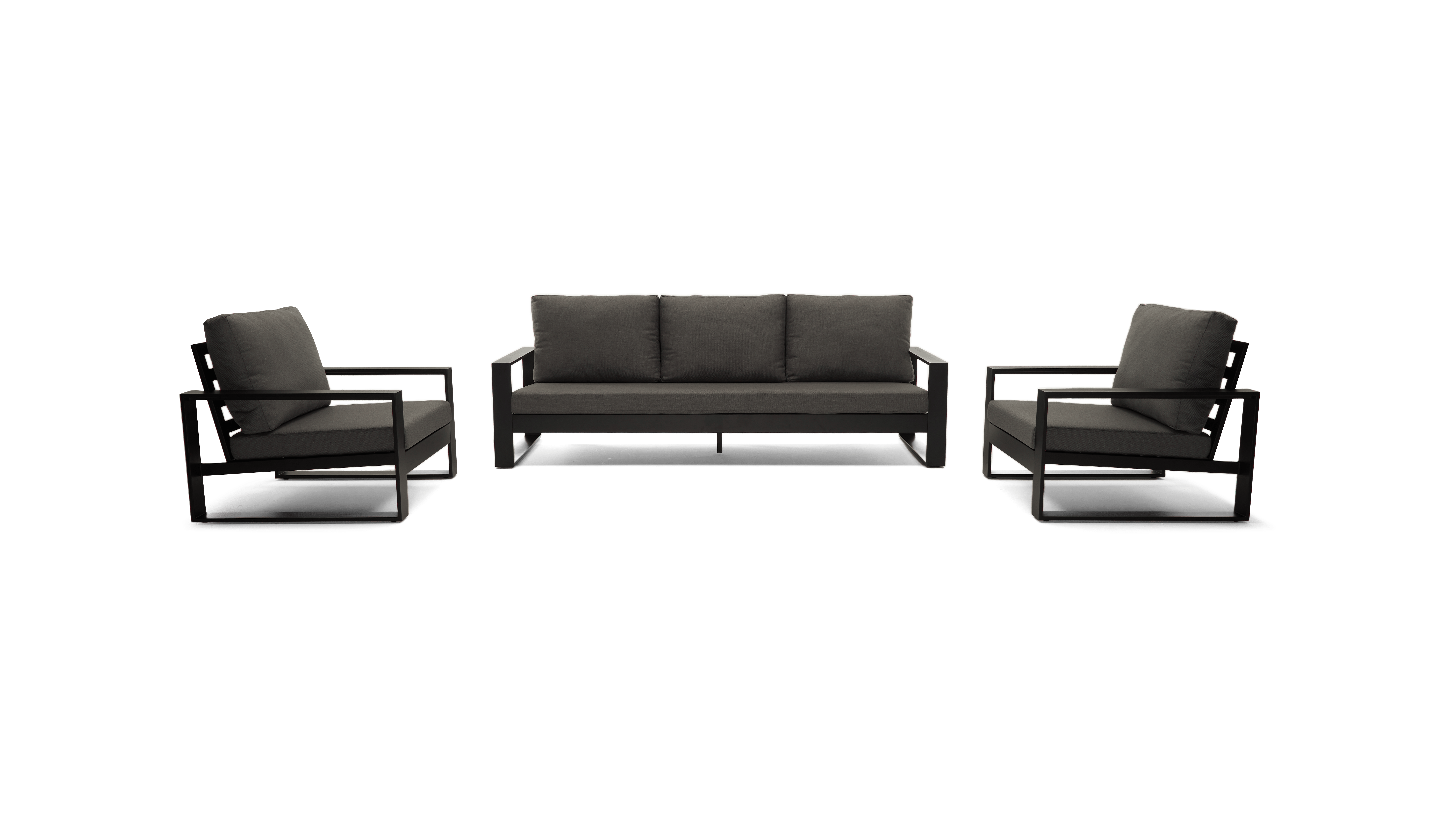 black soren outdoor sofa set piece)