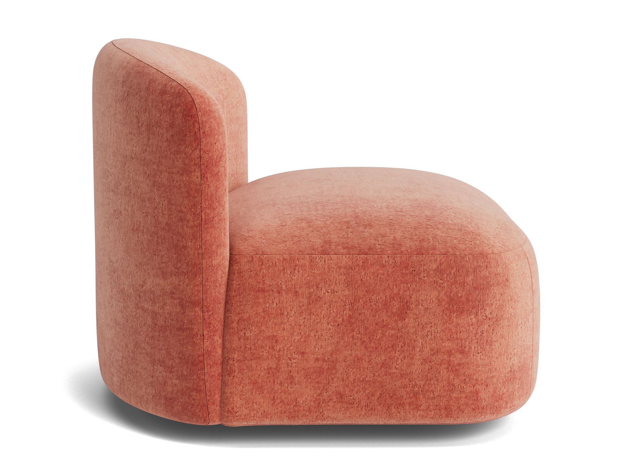 severn swivel chair plush terra rose