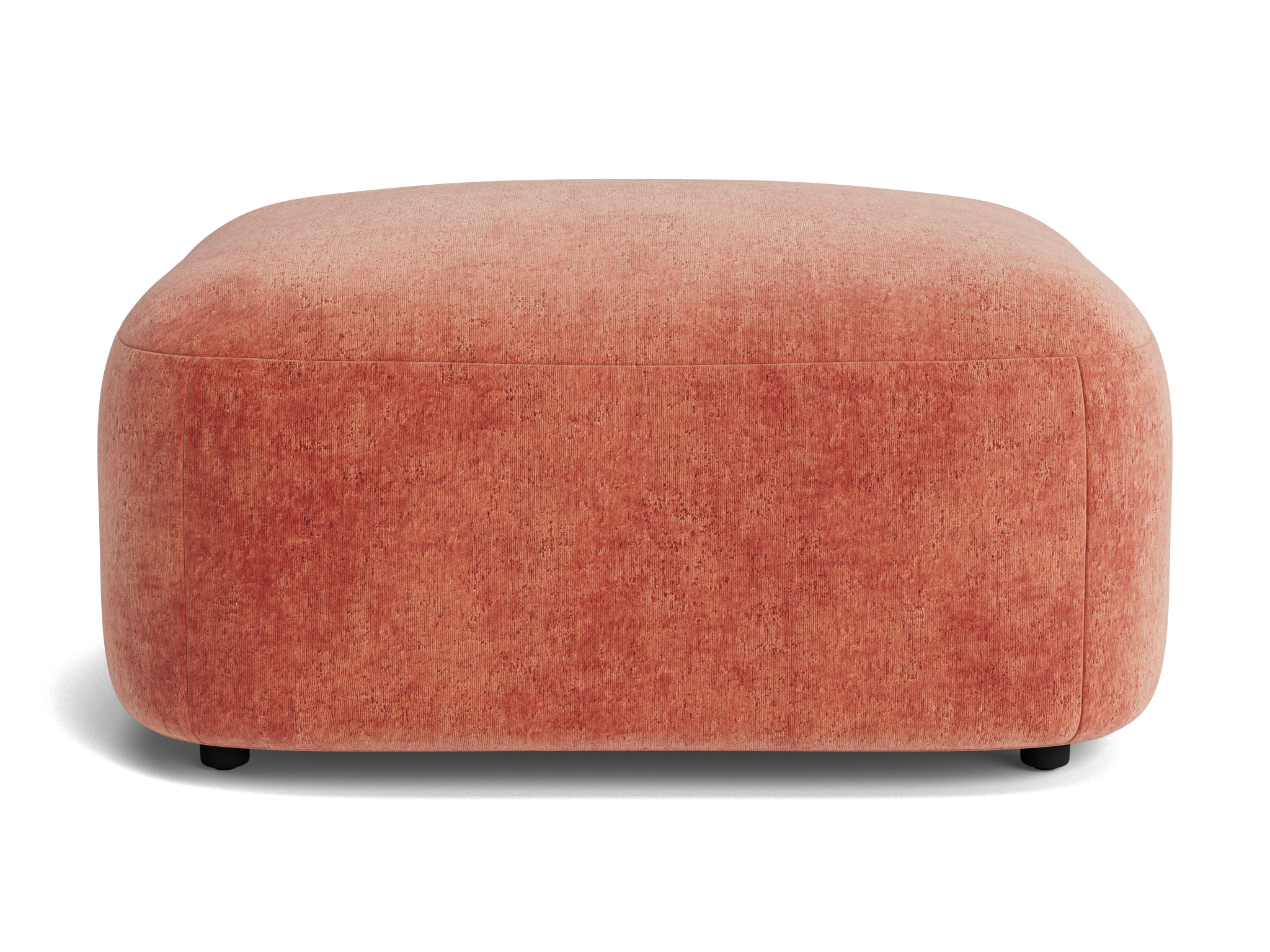 severn ottoman plush terra rose