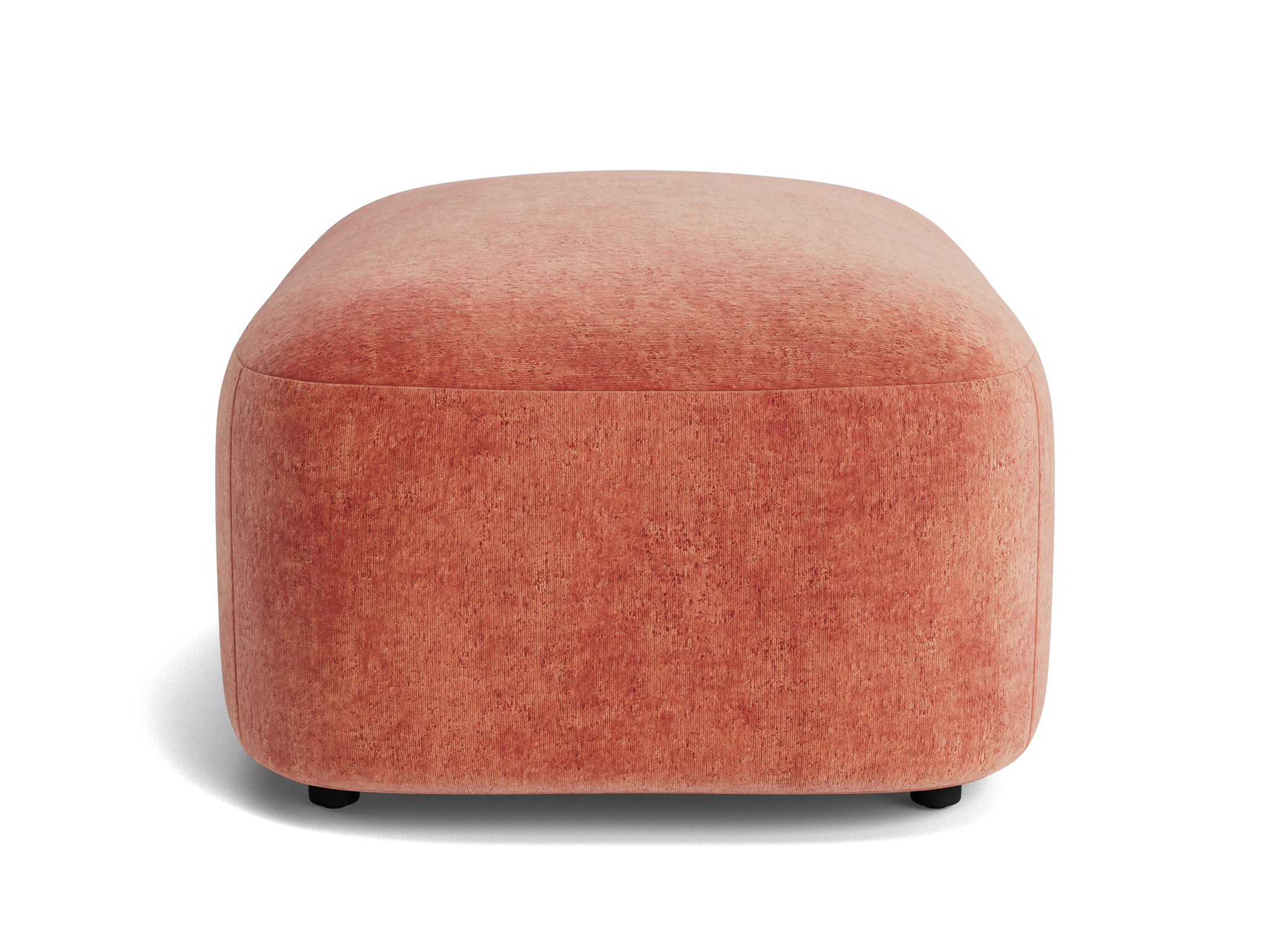 severn ottoman plush terra rose