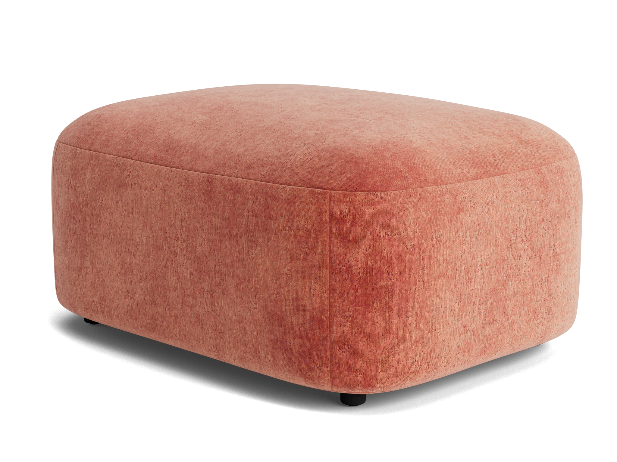 severn ottoman plush terra rose