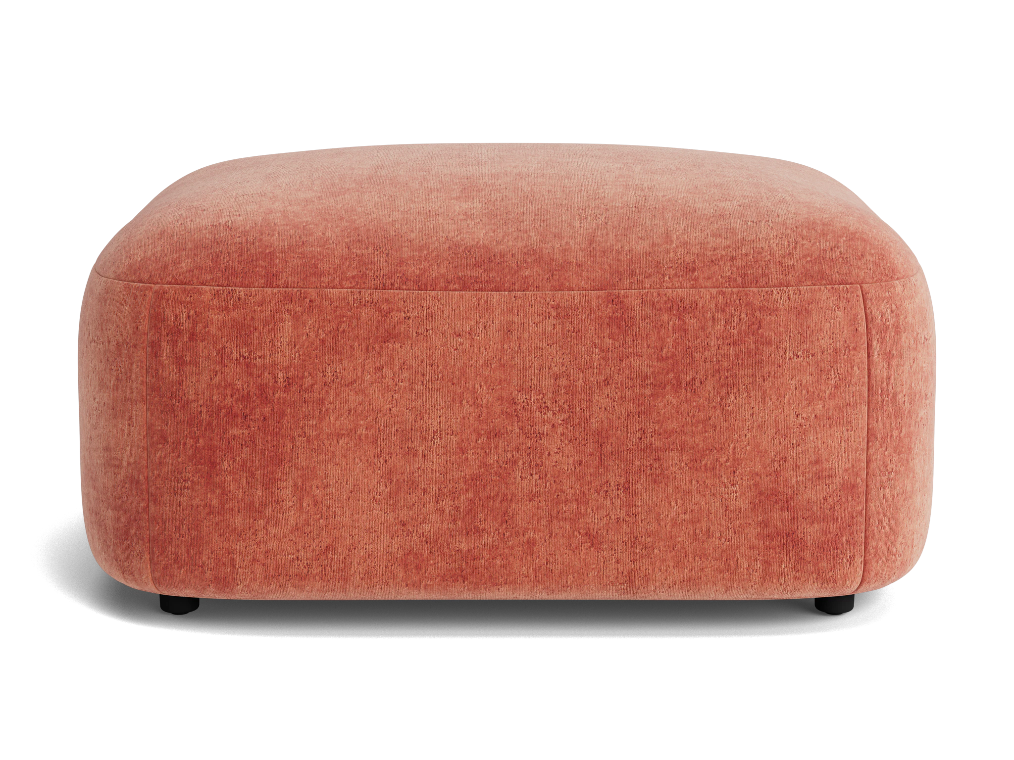 severn ottoman plush terra rose