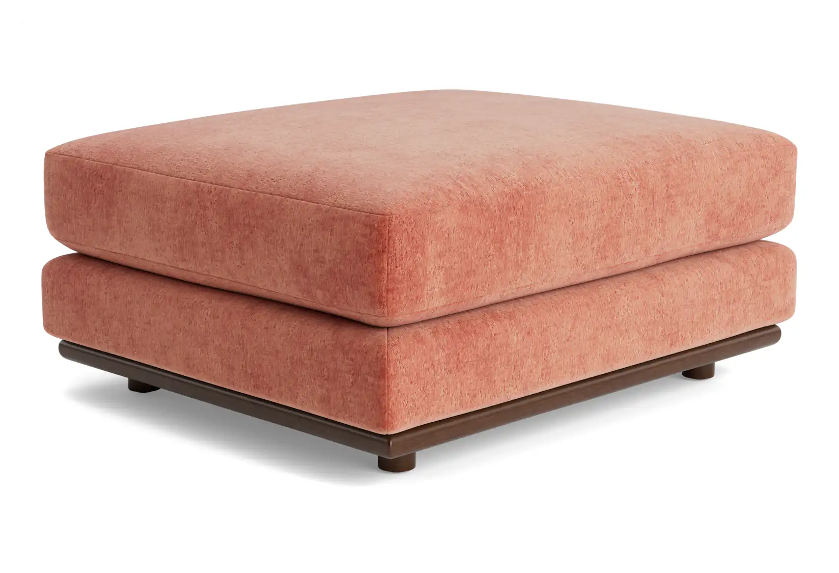 miller ottoman plush terra rose
