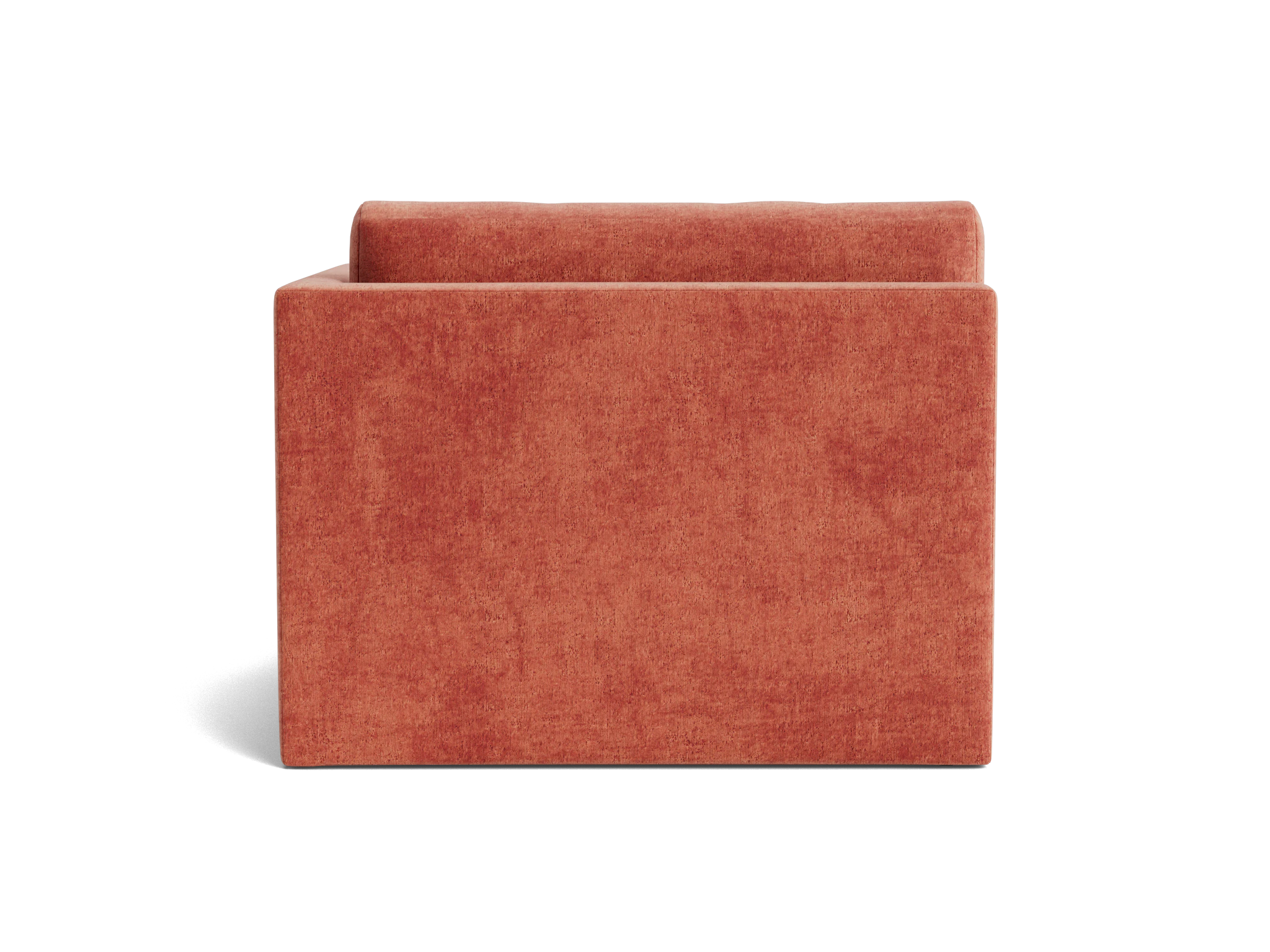 maurice single arm chaise plush terra rose