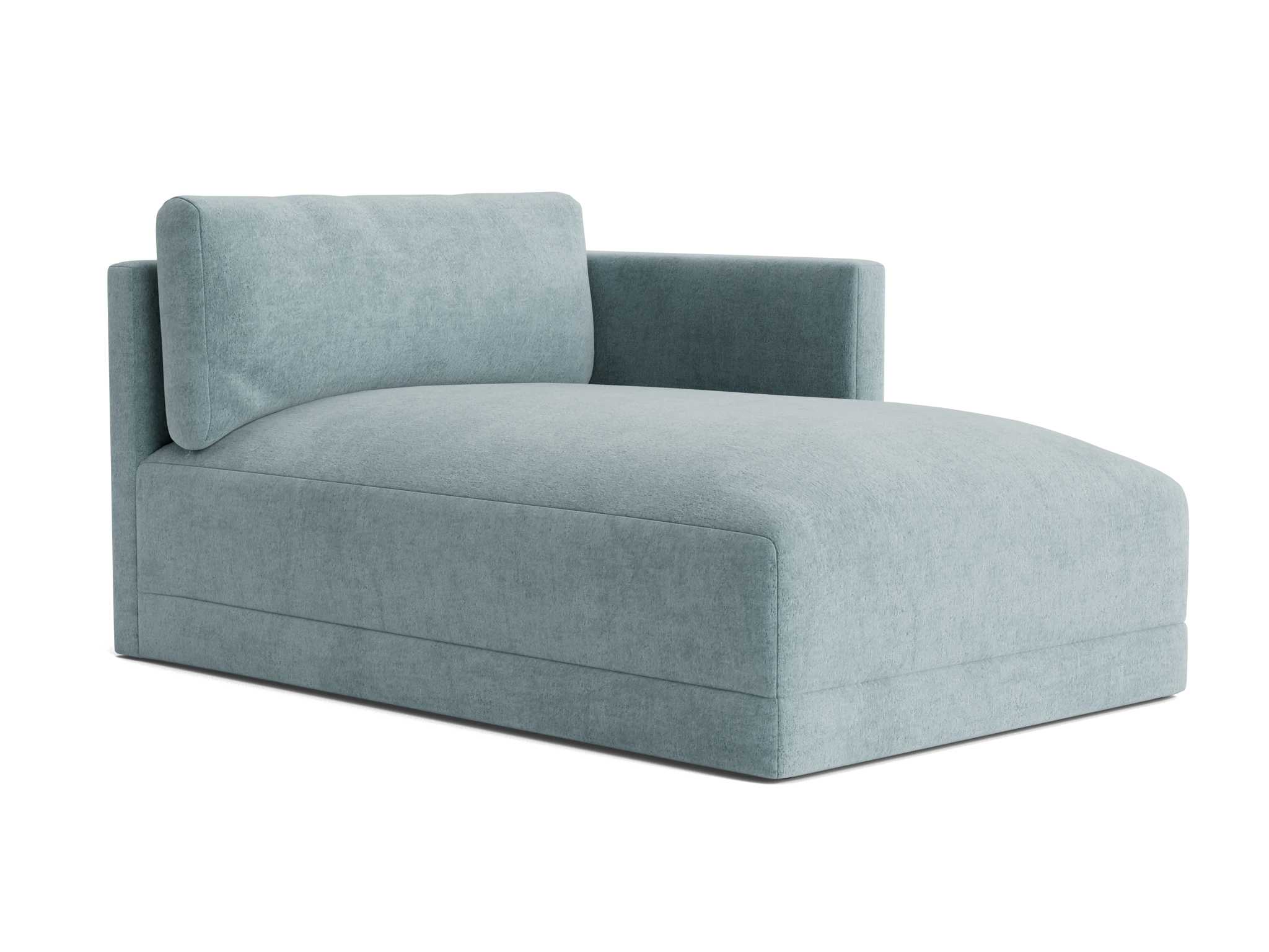maurice single arm chaise plush mist