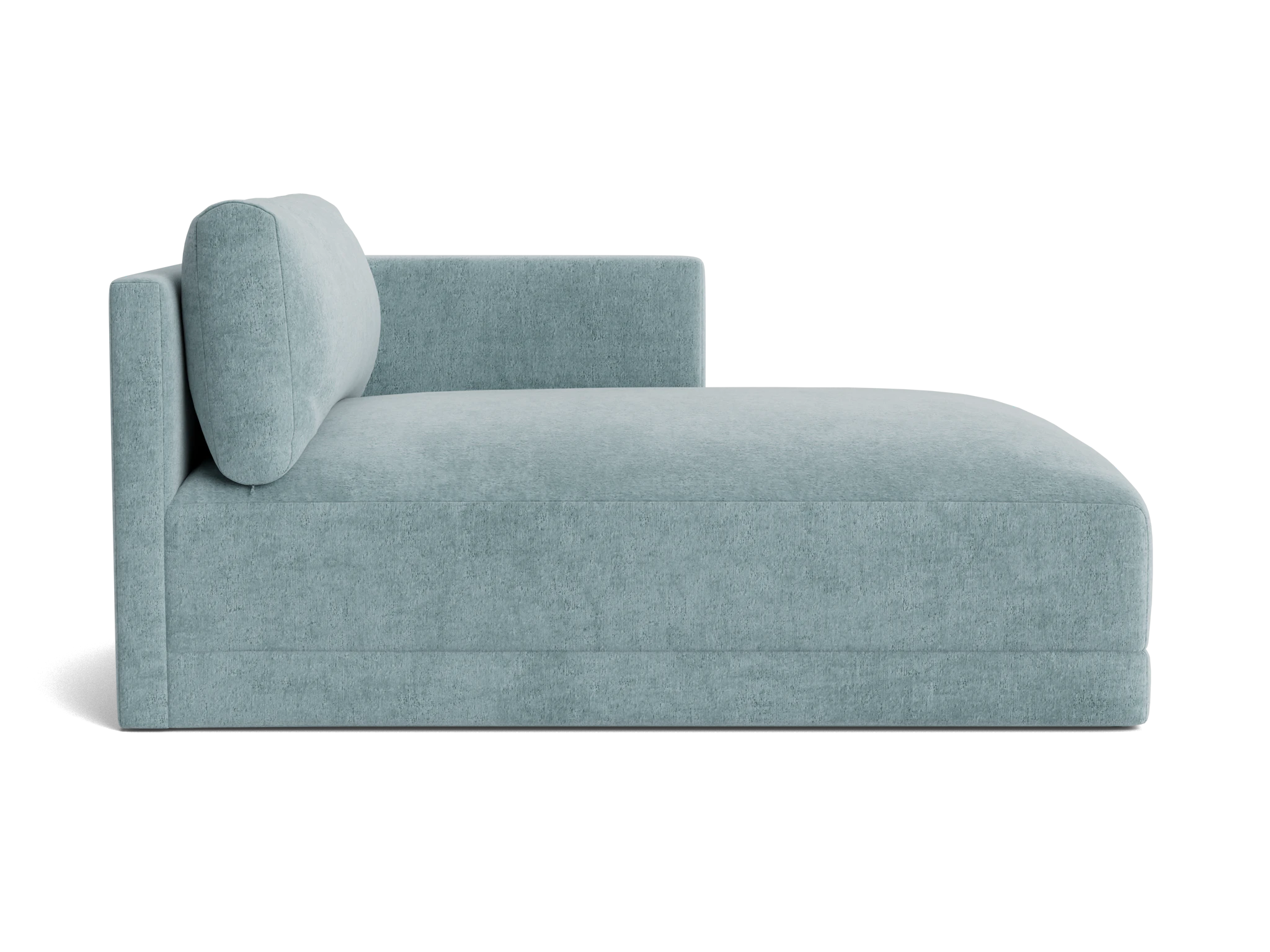 maurice single arm chaise plush mist