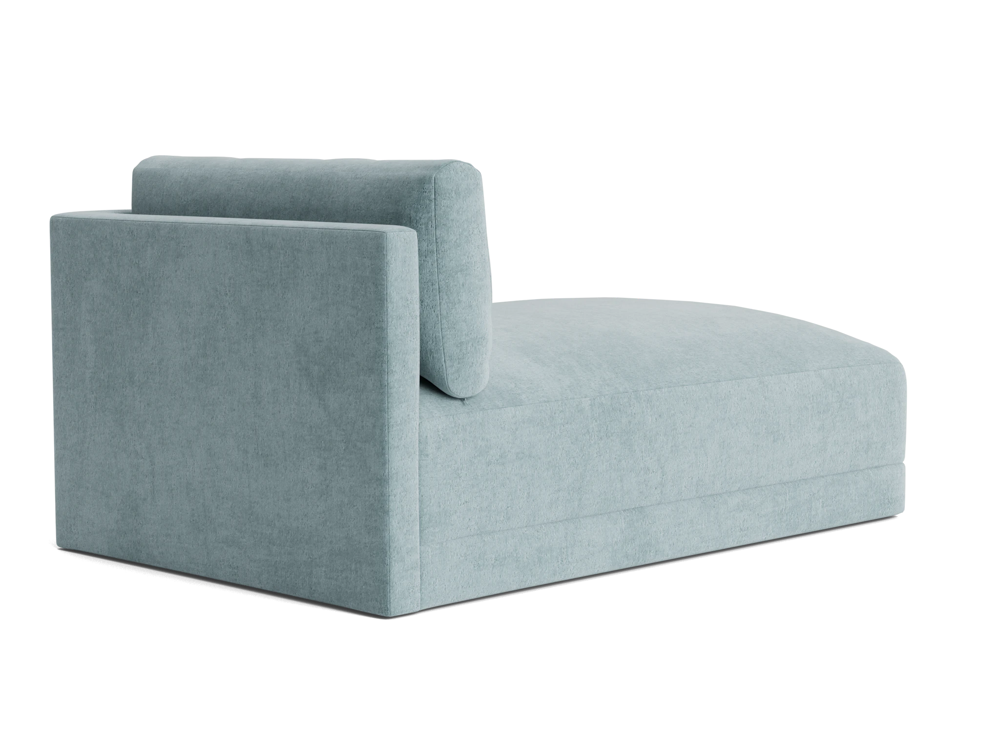 maurice single arm chaise plush mist