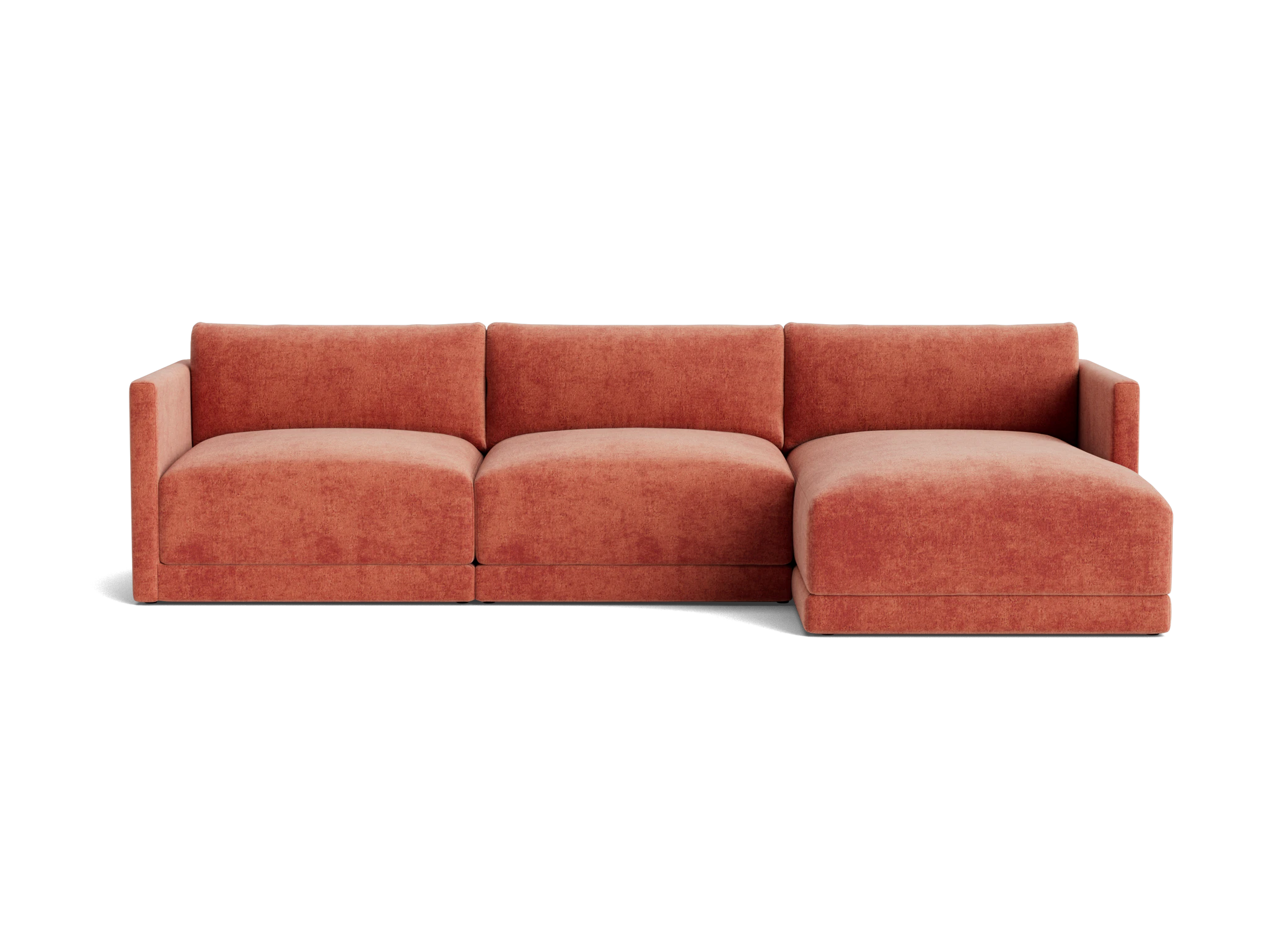 maurice modular chaise sectional plush terra rose