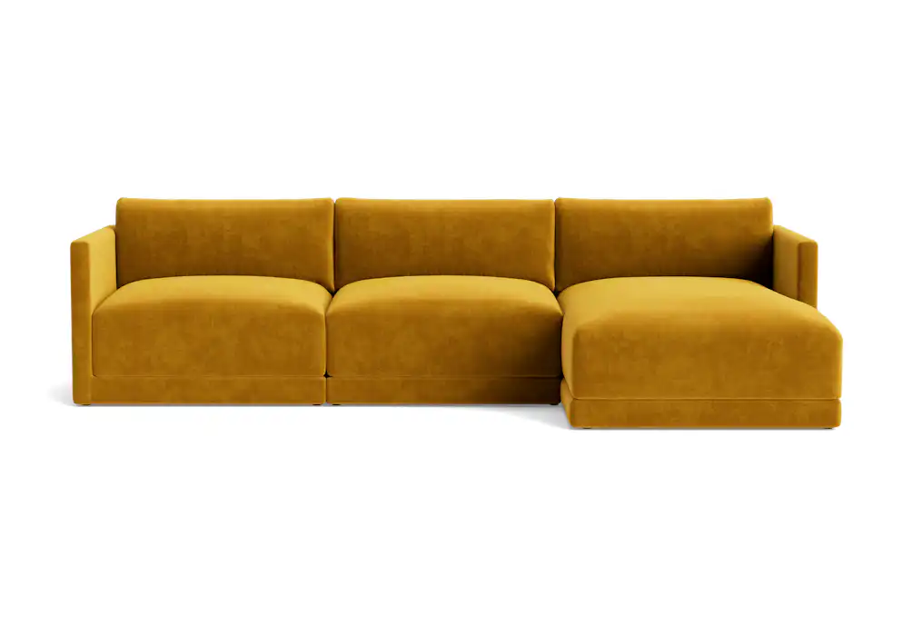 maurice modular chaise sectional harper amber gold