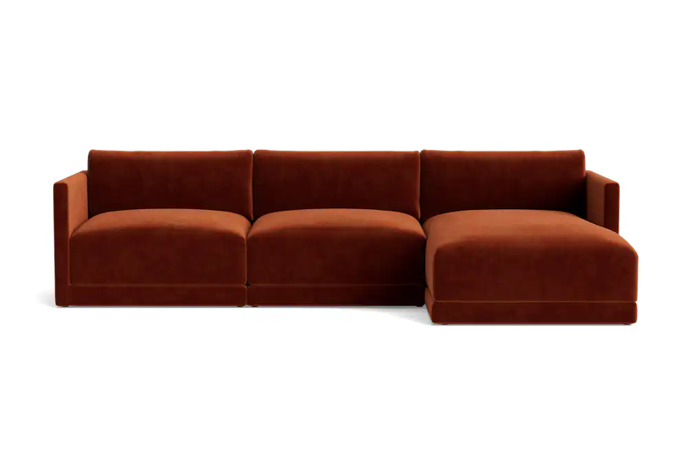 maurice modular chaise sectional harper cinnamon