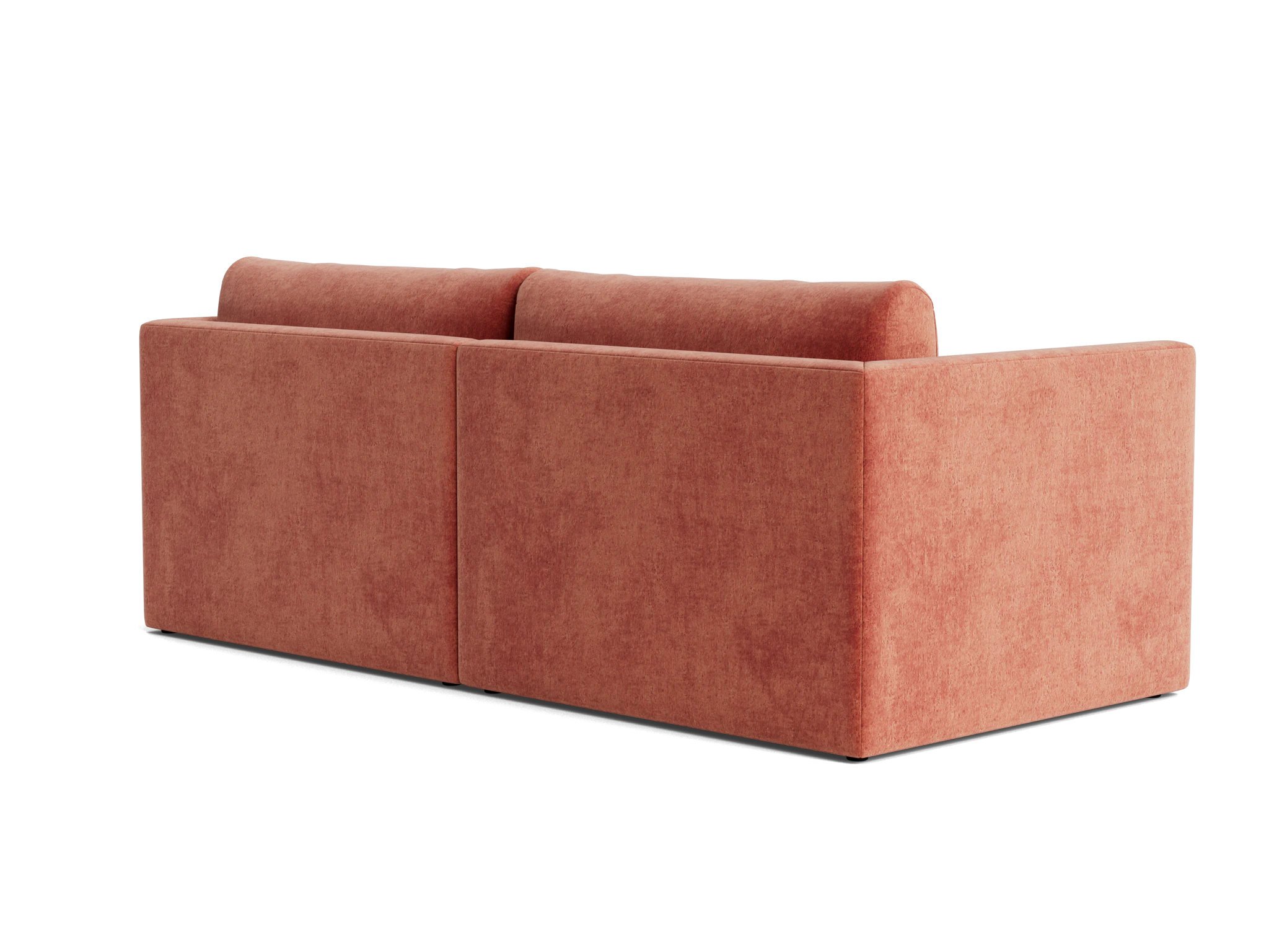 maurice modular loveseat plush terra rose