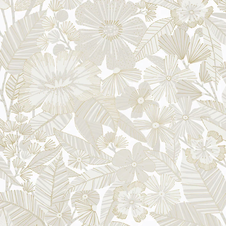 Pearlescent Floral Wallpaper