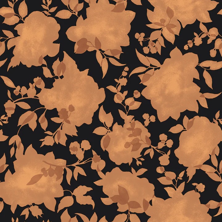 botanical copper wallpaper