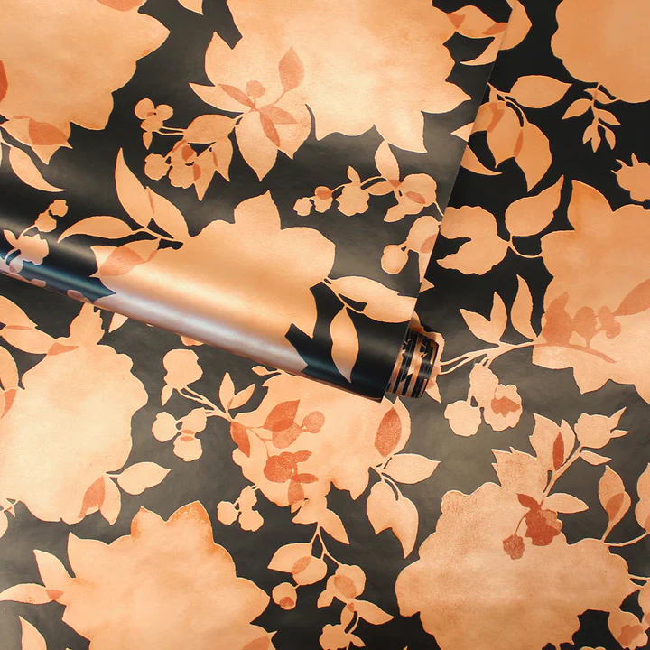 botanical copper wallpaper