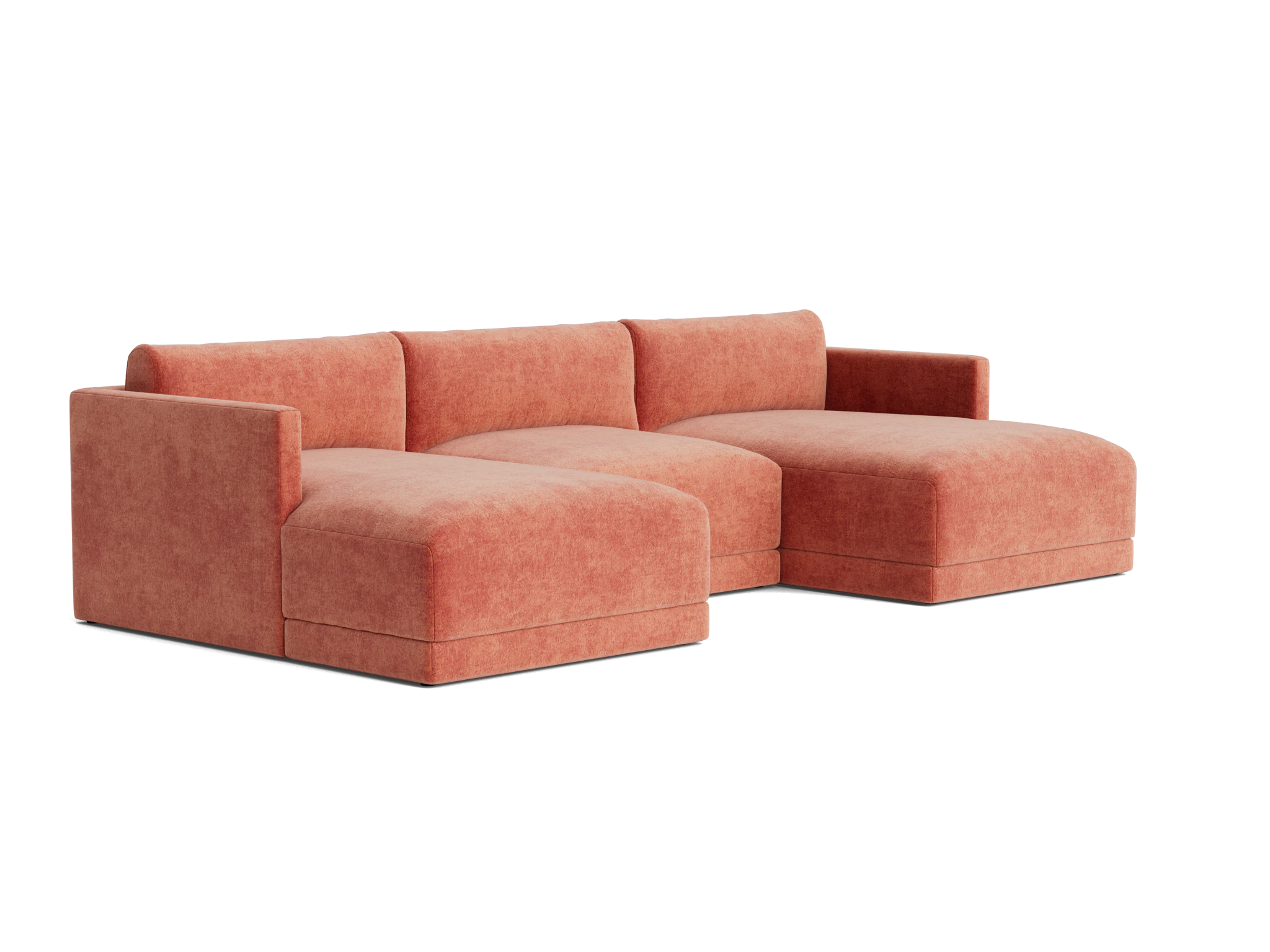 maurice modular chaise sectional plush terra rose