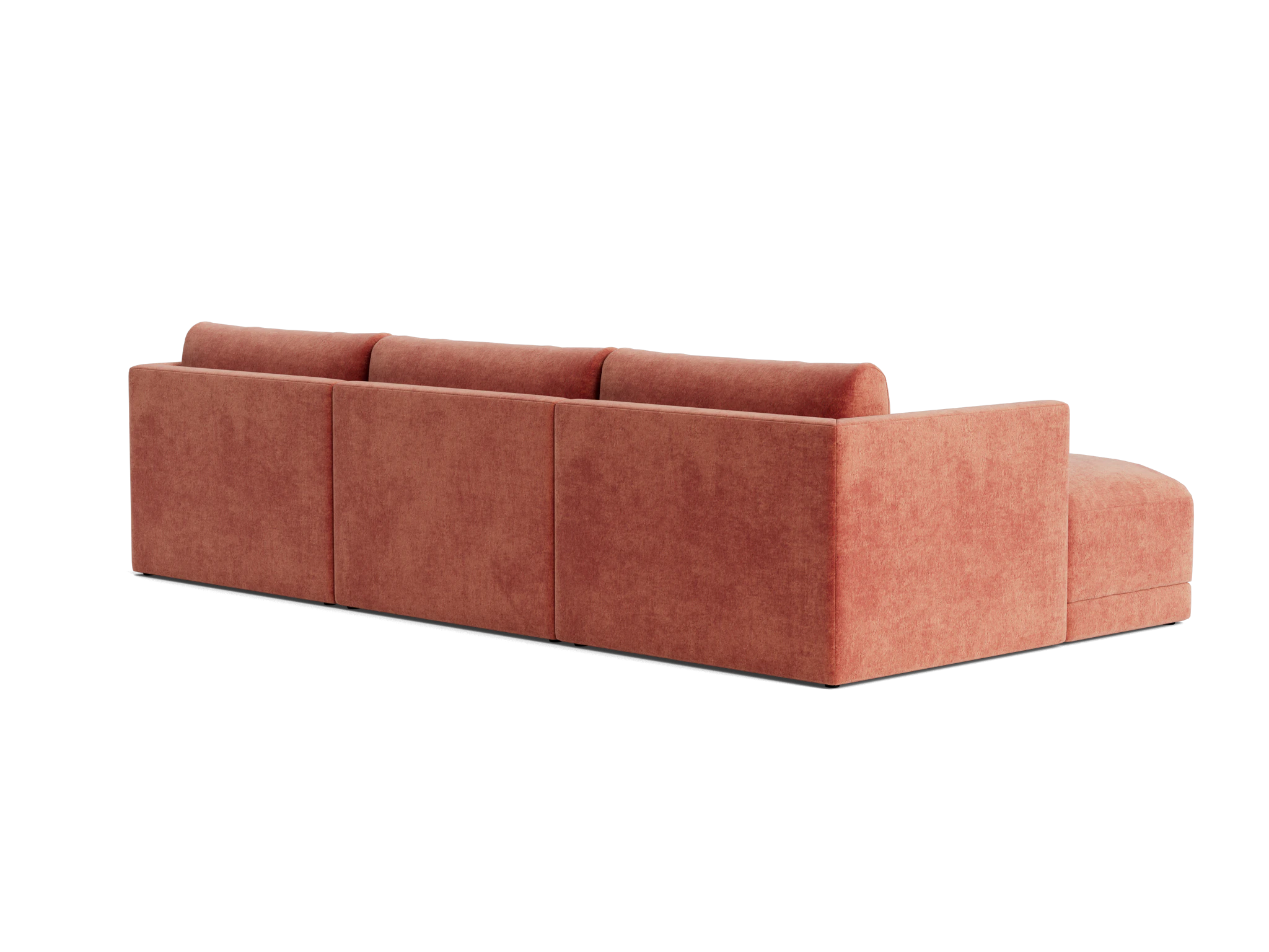maurice modular chaise sectional plush terra rose