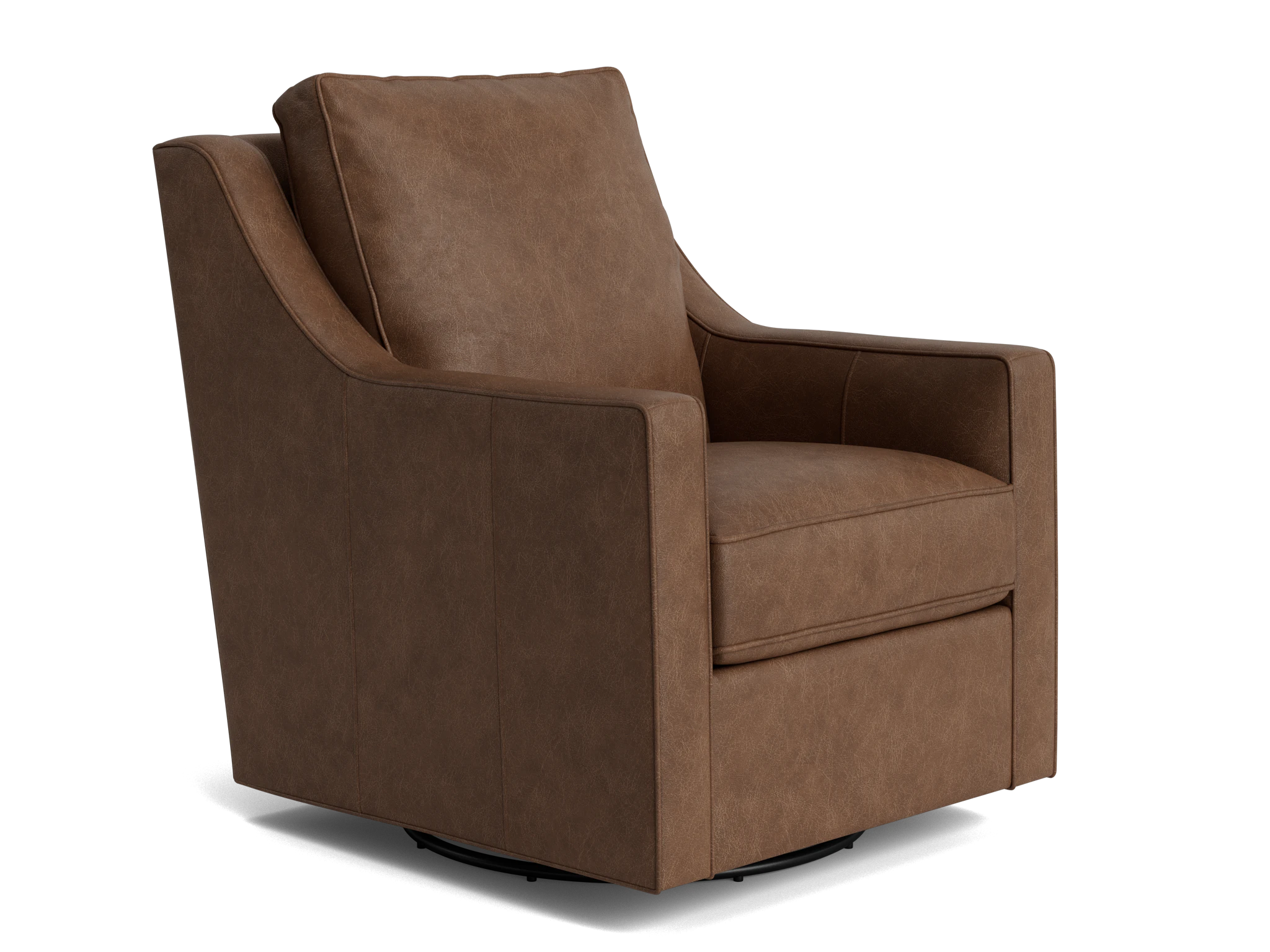 Cooper Leather Swivel Glider Chair