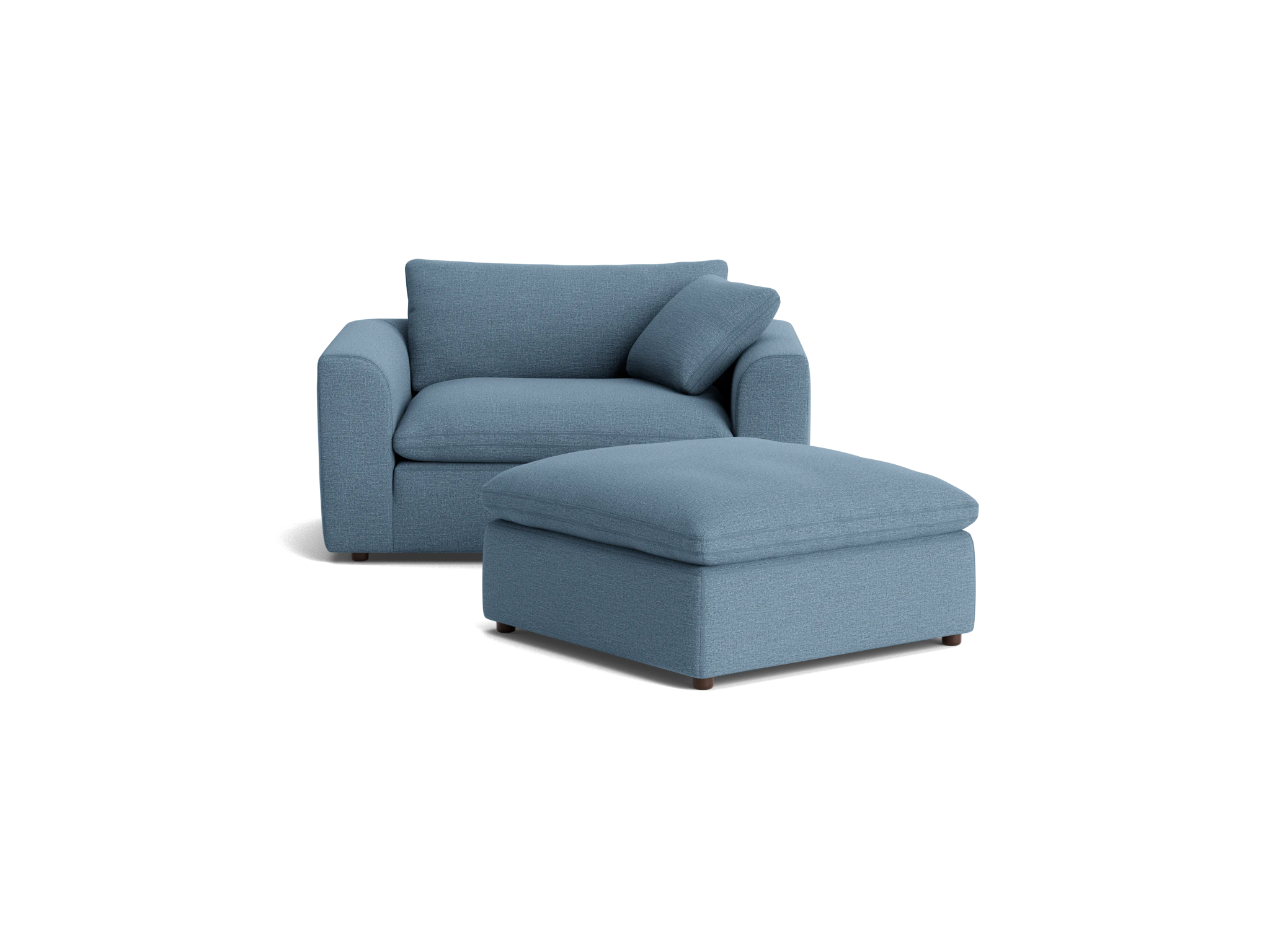 bryant chair and half ottoman milo french blue