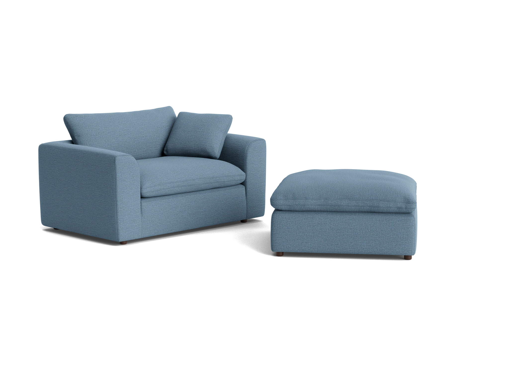bryant chair and half ottoman milo french blue