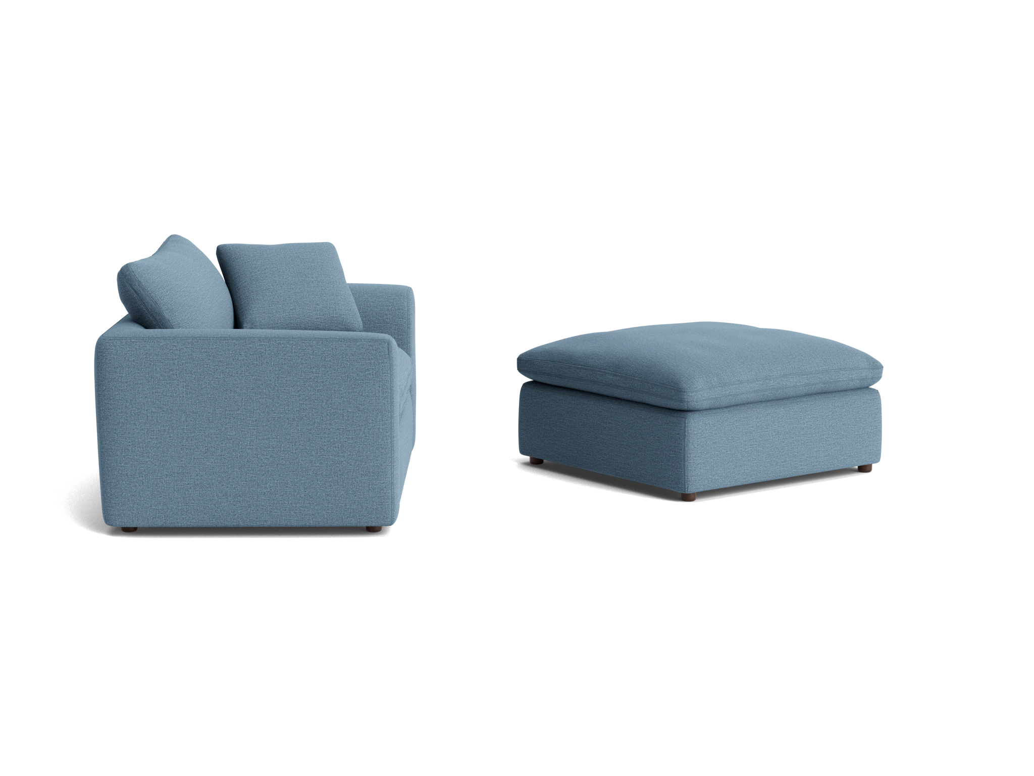 bryant chair and half ottoman milo french blue