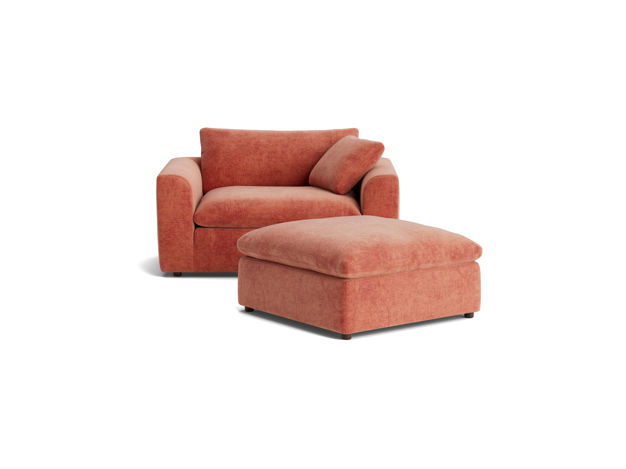 bryant chair and half ottoman plush terra rose