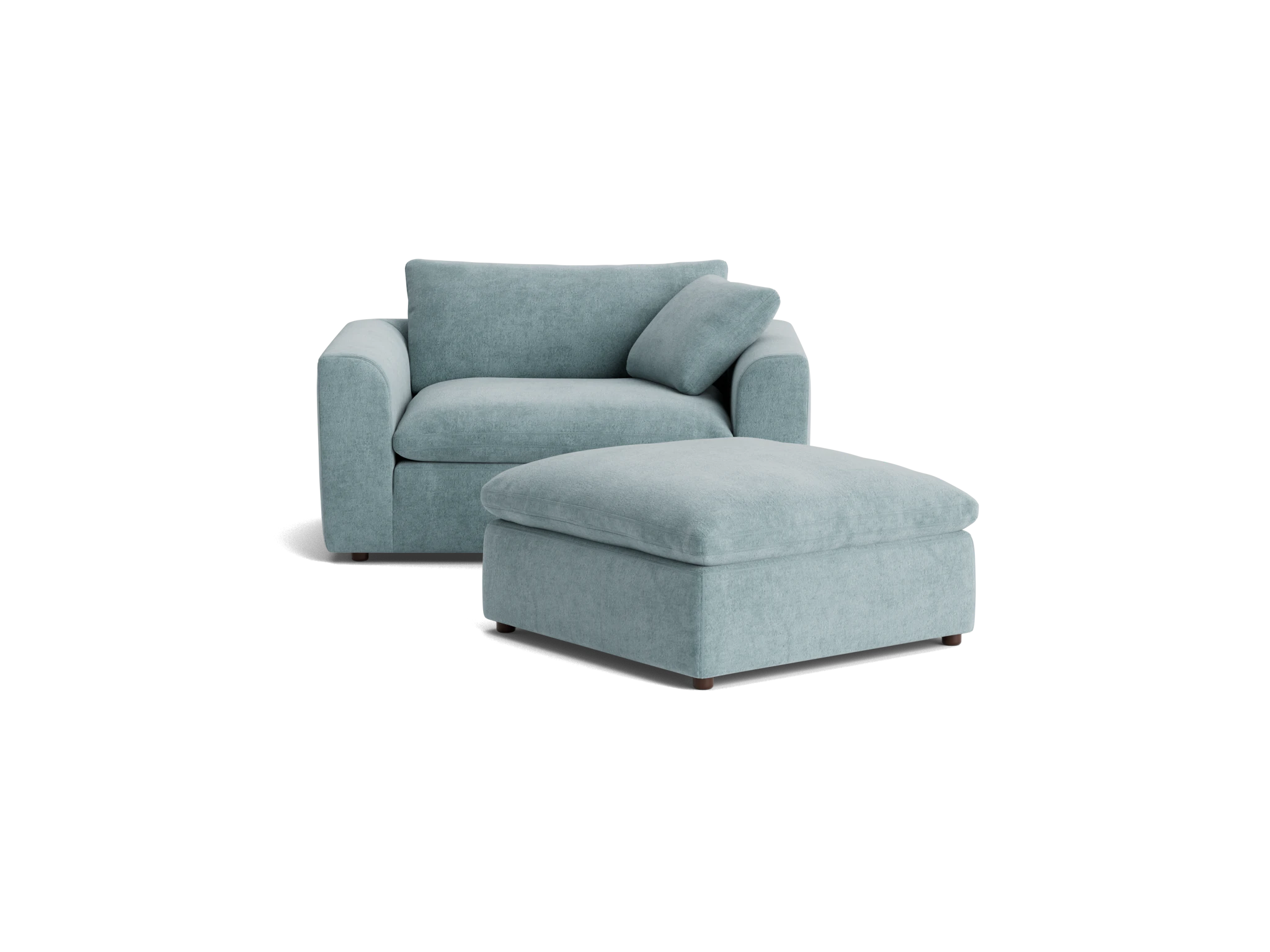 bryant chair and half ottoman plush mist