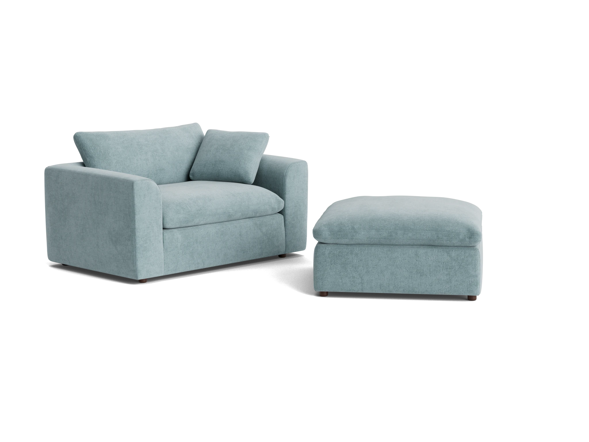 bryant chair and half ottoman plush mist