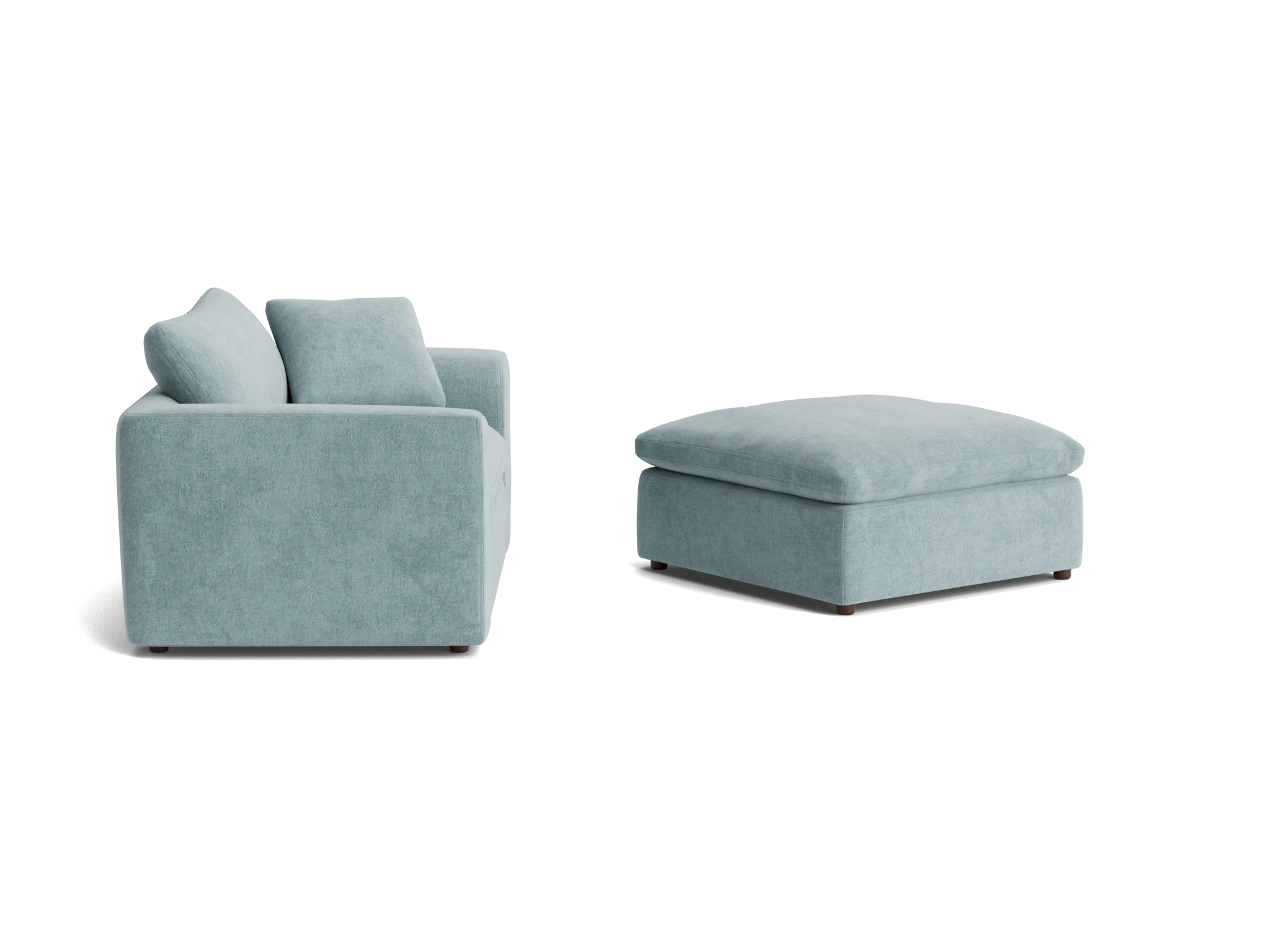bryant chair and half ottoman plush mist