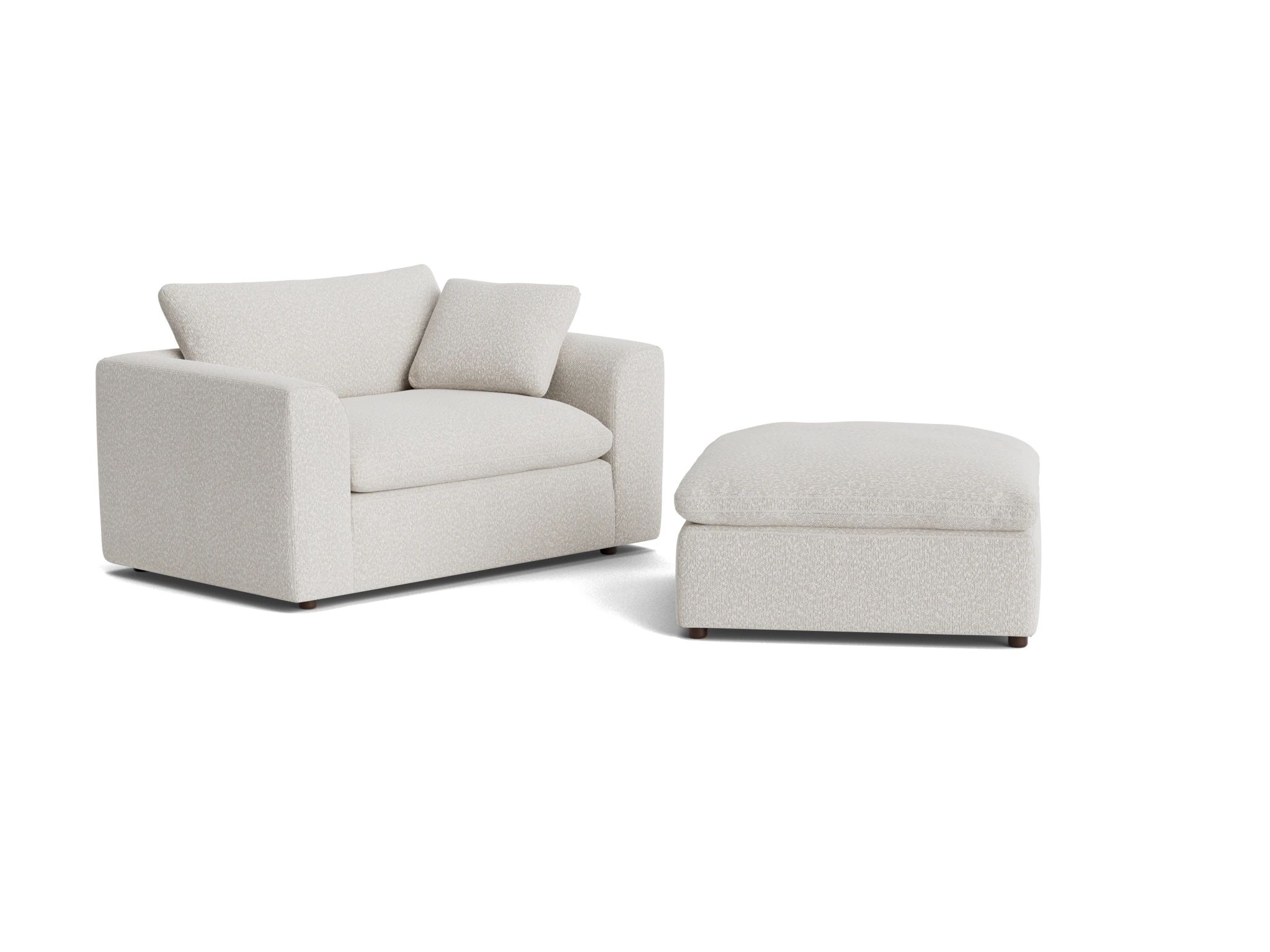 bryant chair and half ottoman bloke cotton