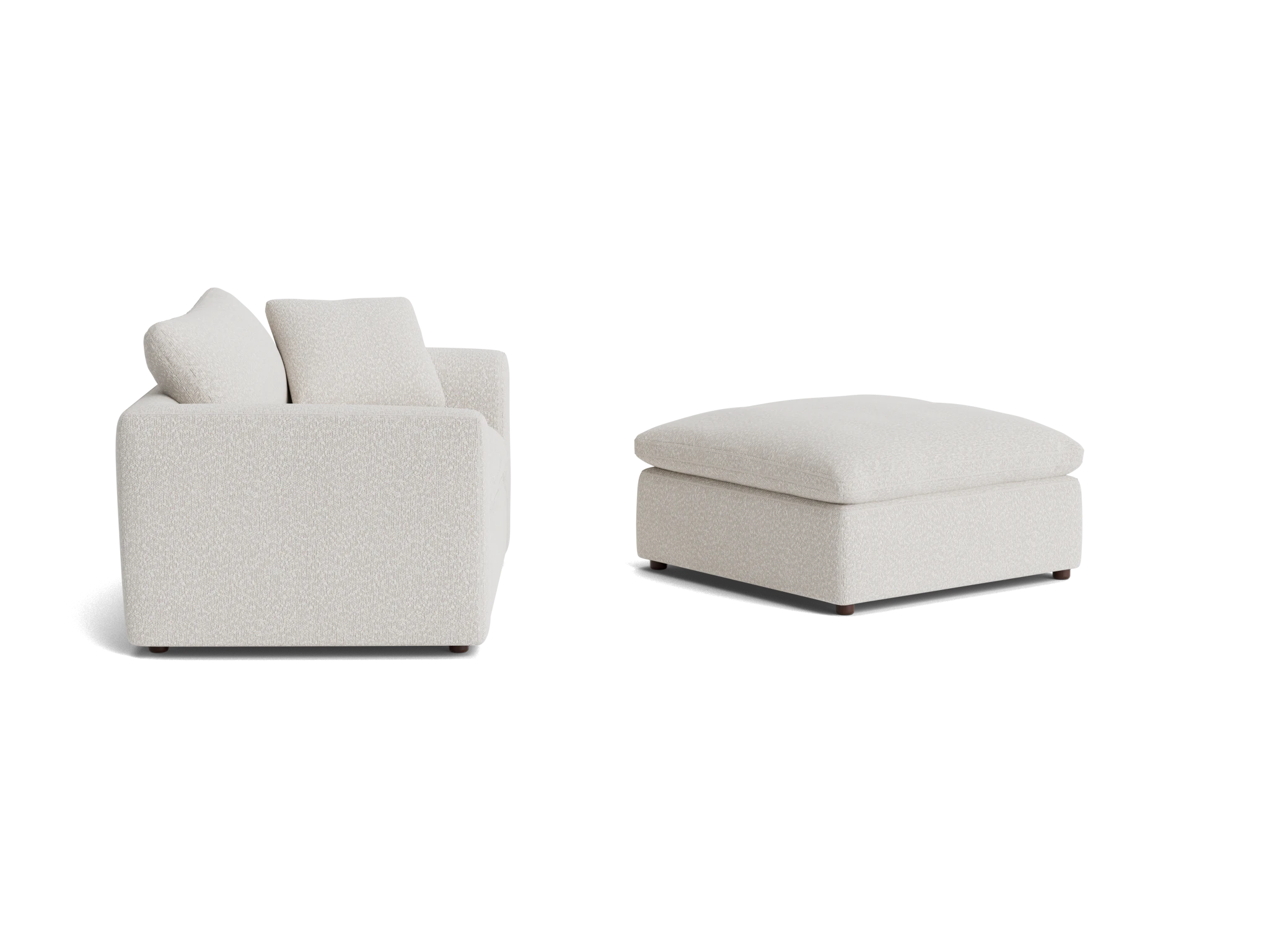 bryant chair and half ottoman bloke cotton