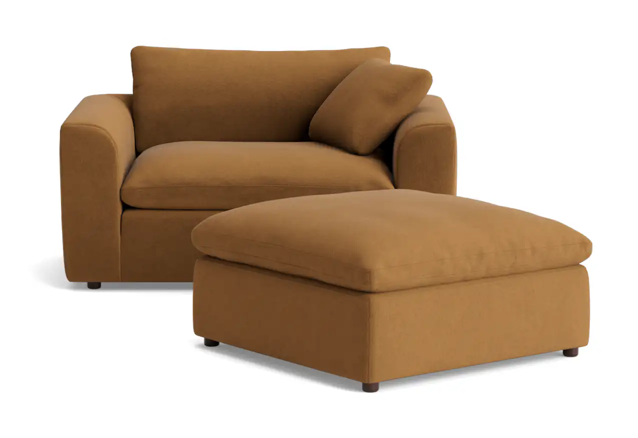 bryant chair and half ottoman banks nutmeg