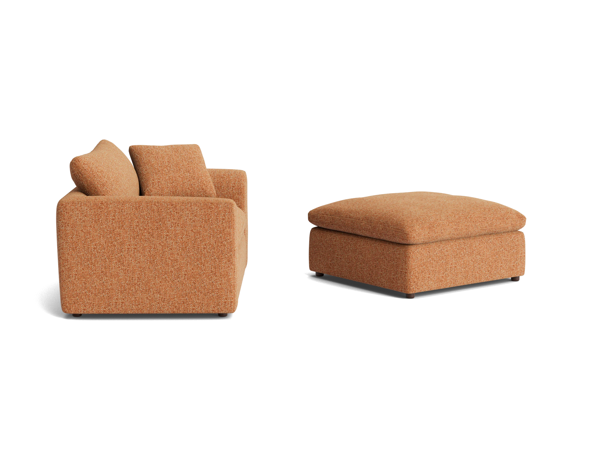 bryant chair and half ottoman bungalow pantone glazed ginger
