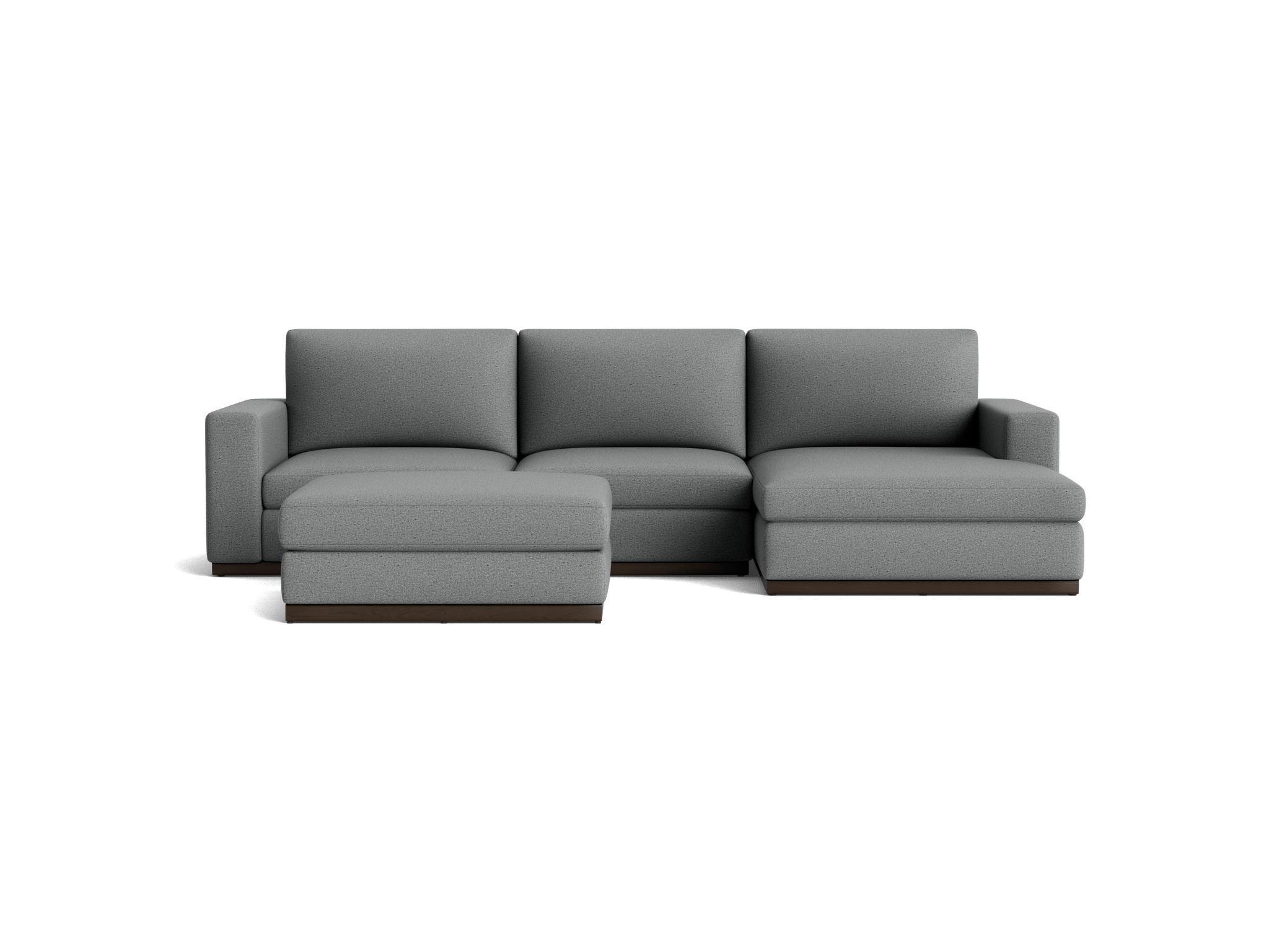 holt sectional with storage ottoman essence ash