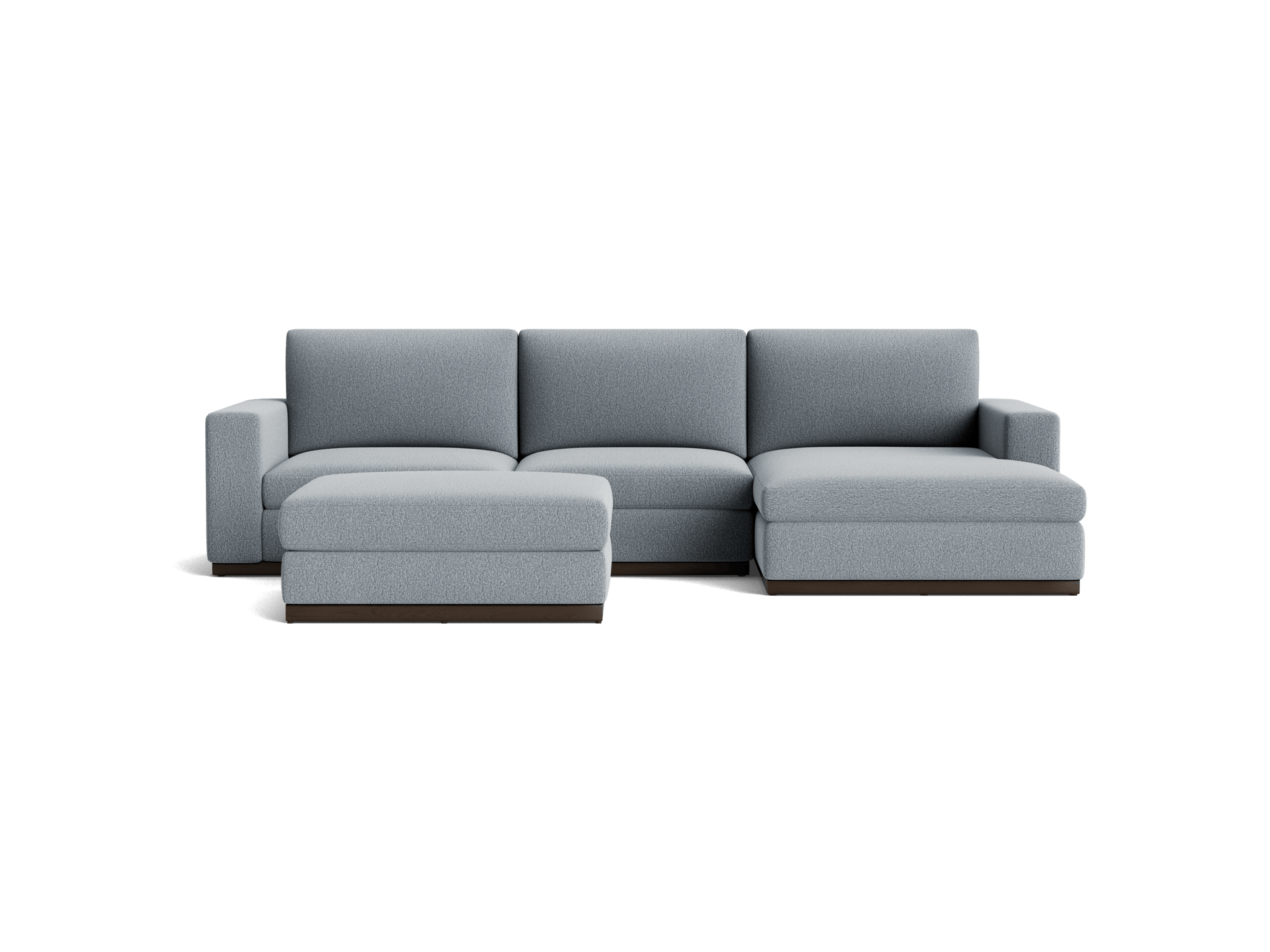 holt sectional with storage ottoman synergy pewter