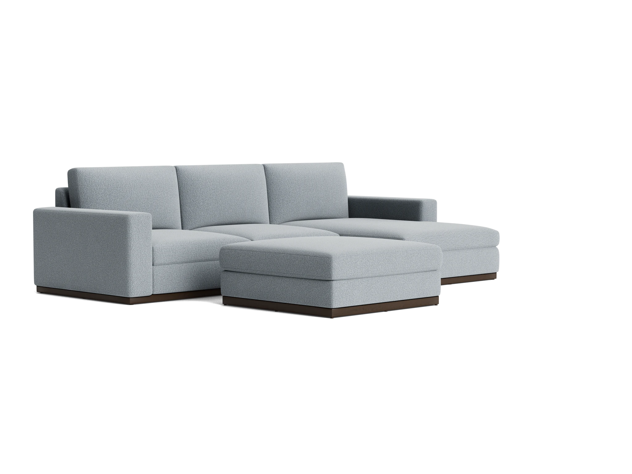 holt sectional with storage ottoman synergy pewter