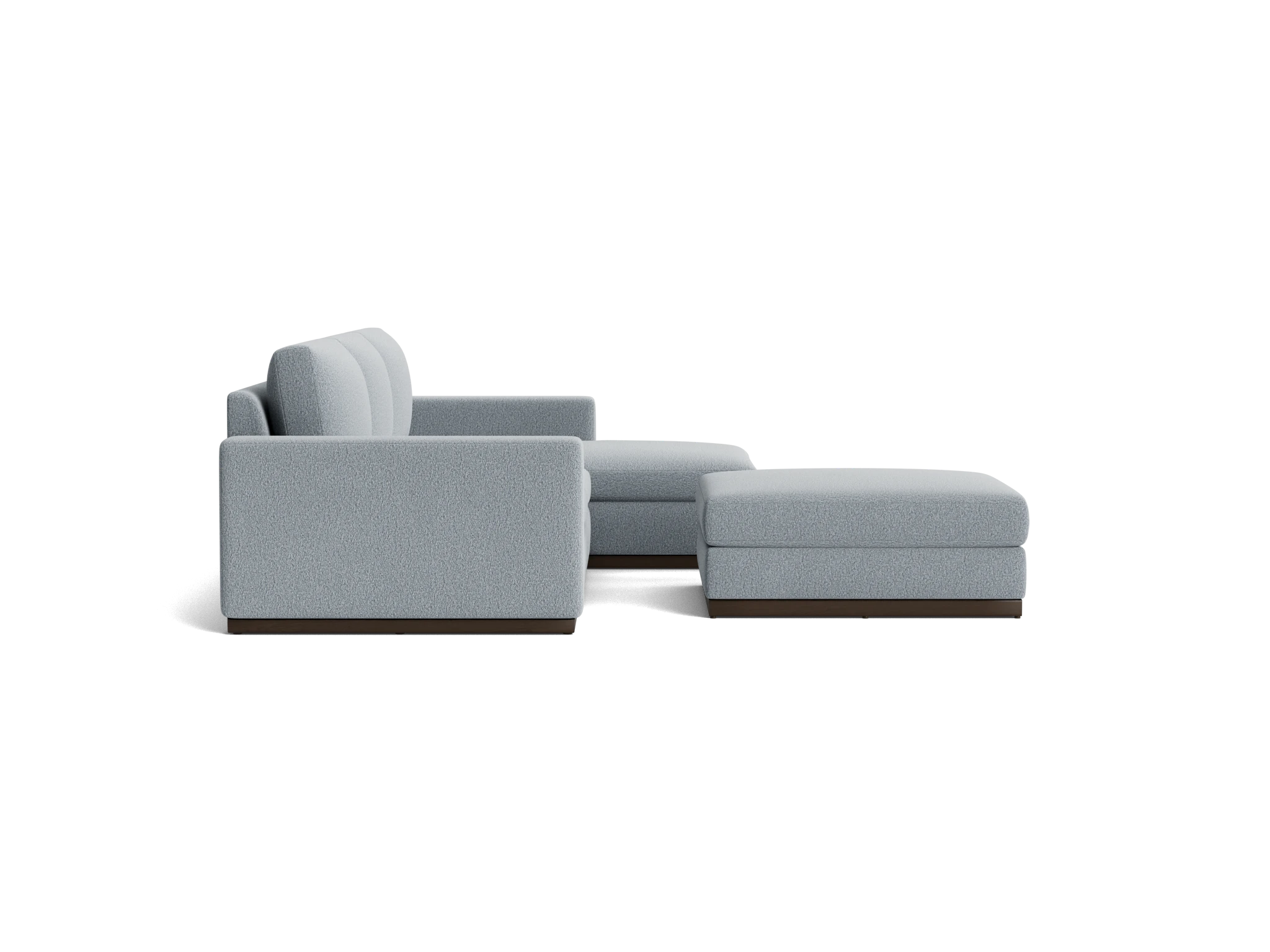 holt sectional with storage ottoman synergy pewter