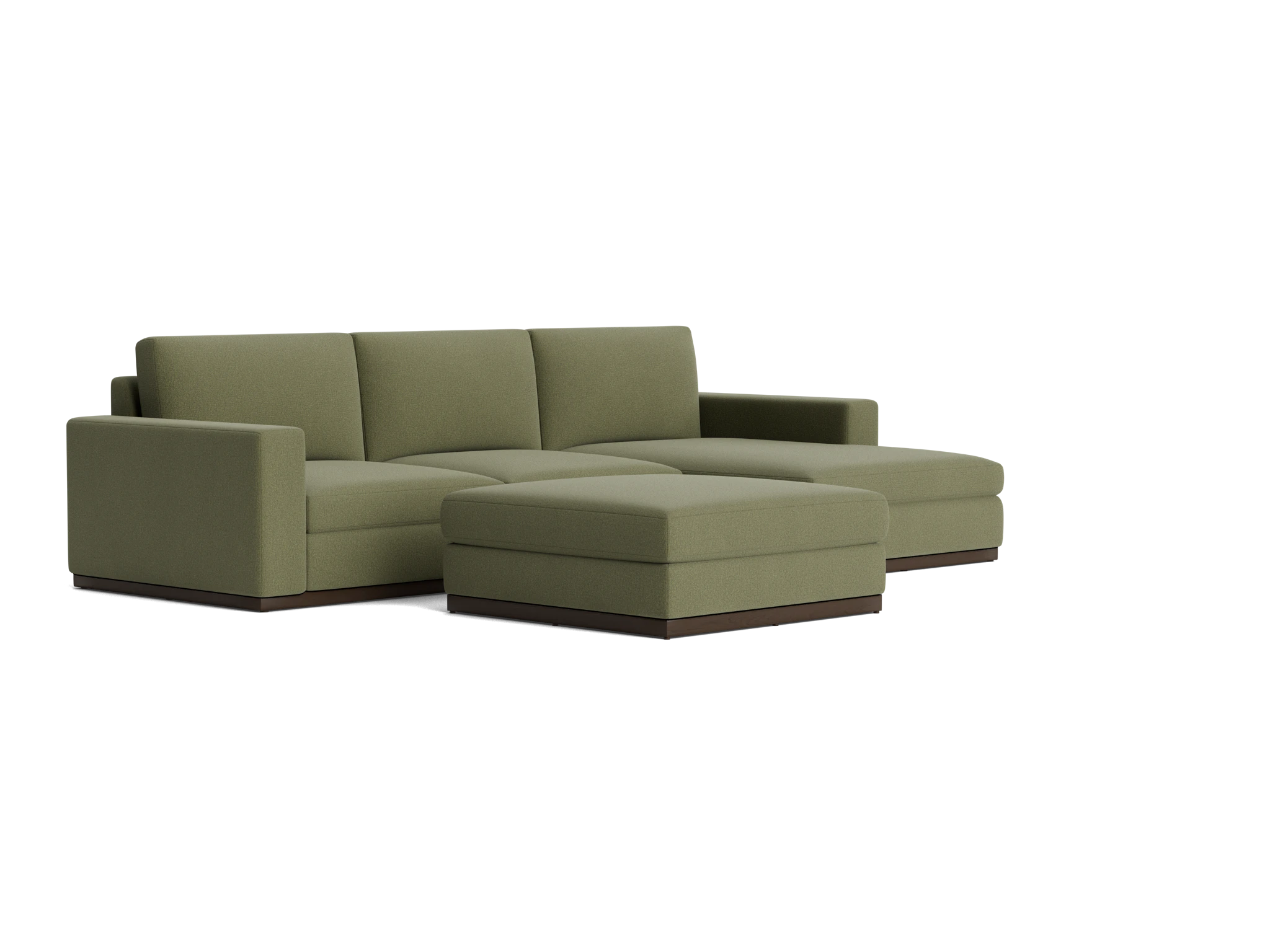 holt sectional with storage ottoman faithful olive