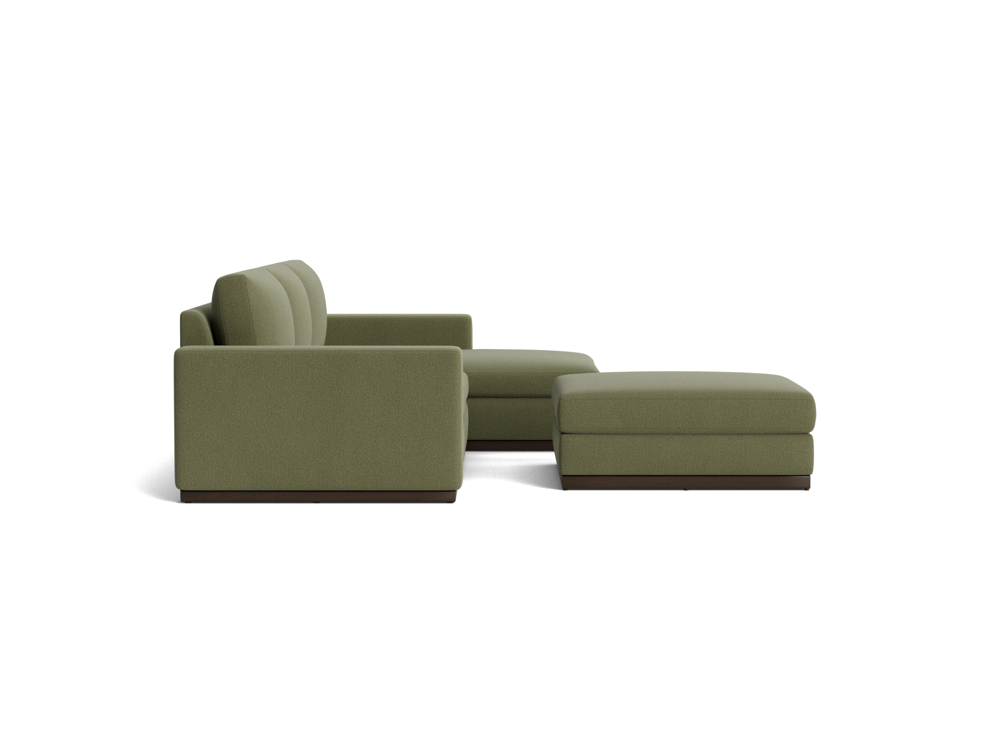 holt sectional with storage ottoman faithful olive