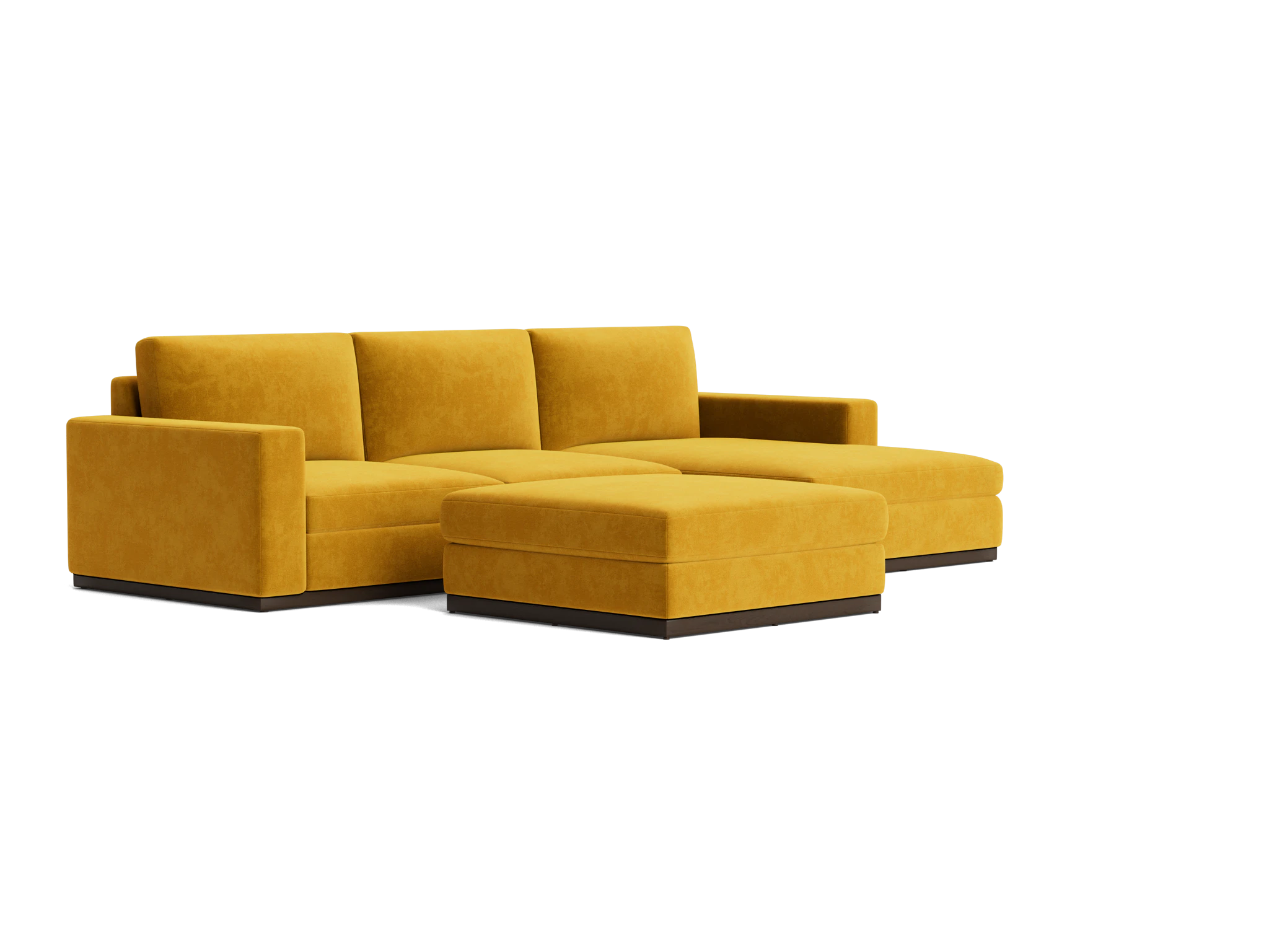 holt sectional with storage ottoman harper amber gold