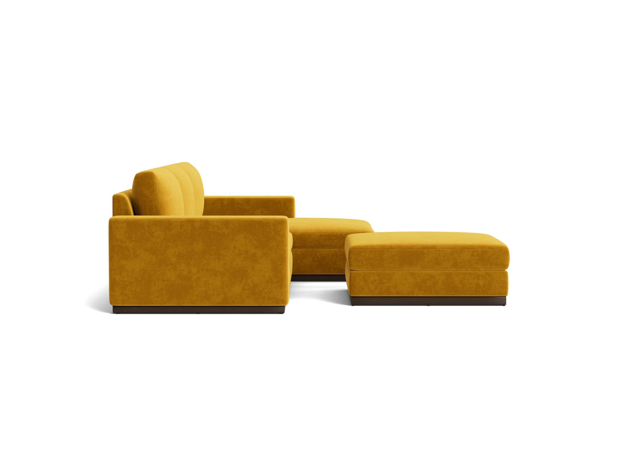 holt sectional with storage ottoman harper amber gold