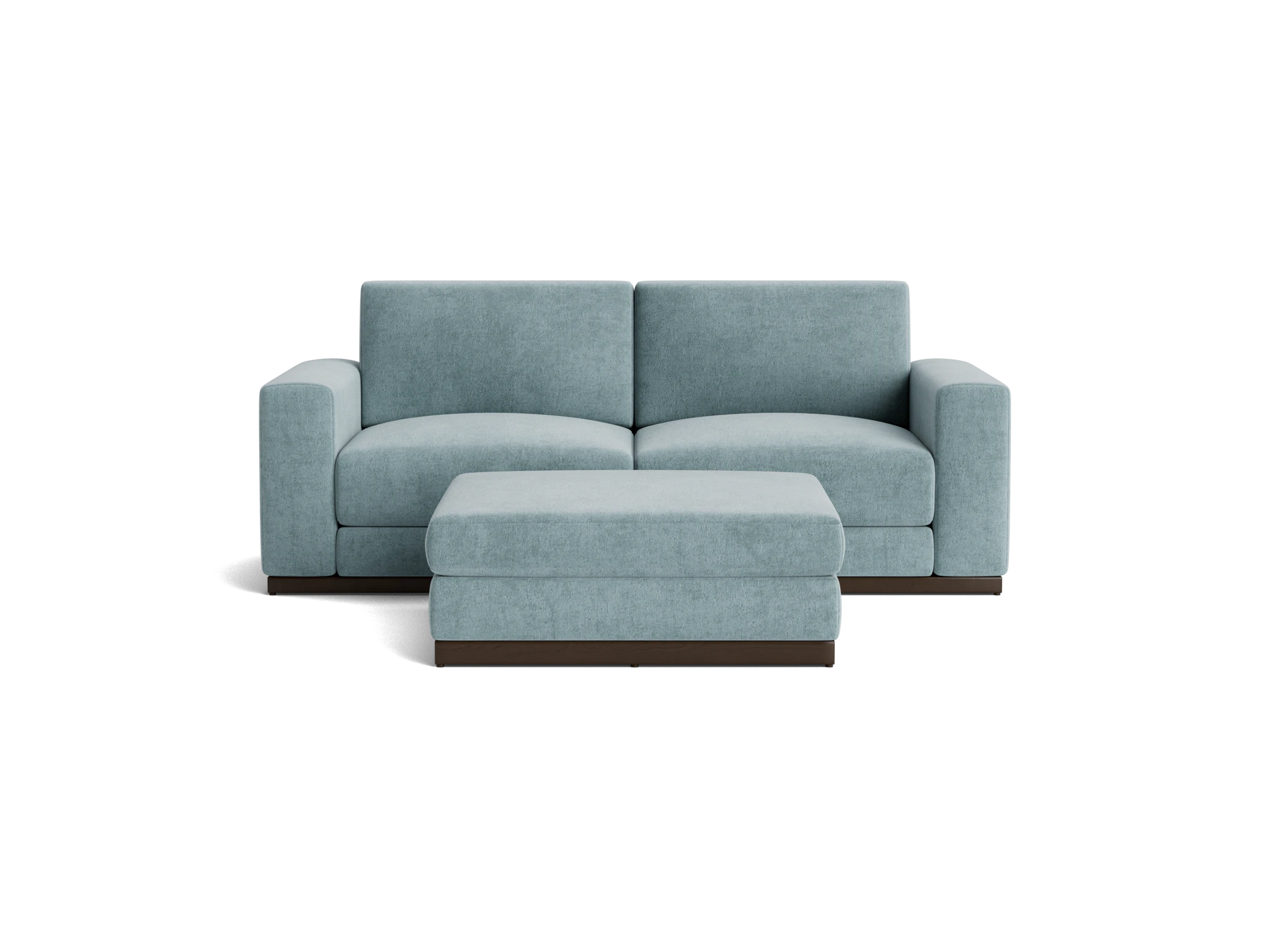 holt sofa ottoman plush mist