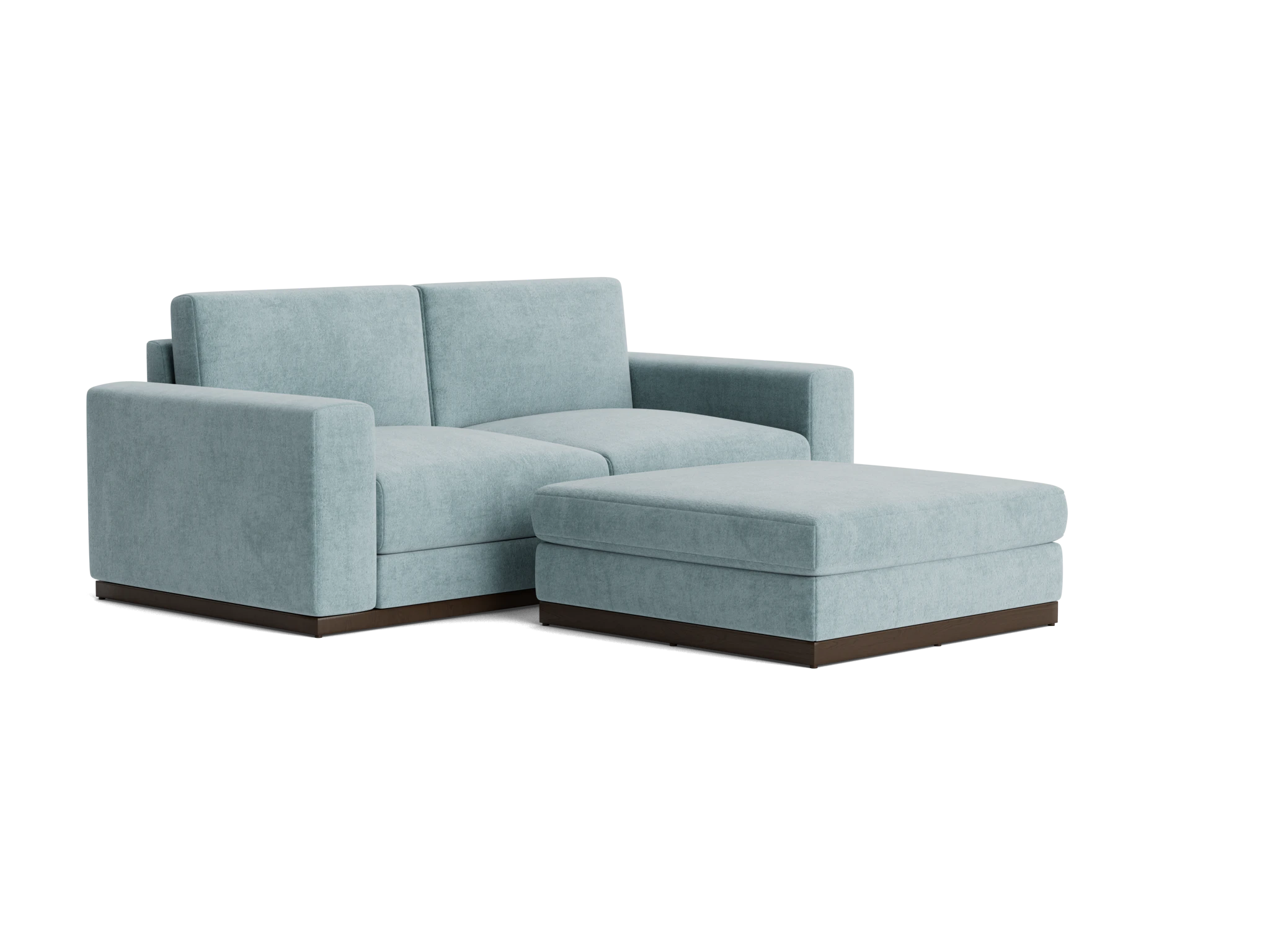 holt sofa ottoman plush mist