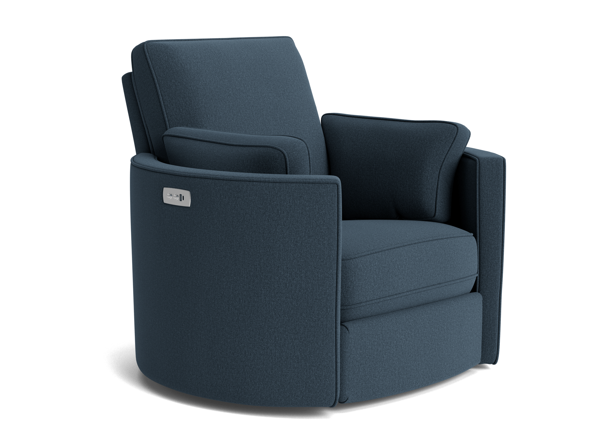 corey swivel chair faithful indigo