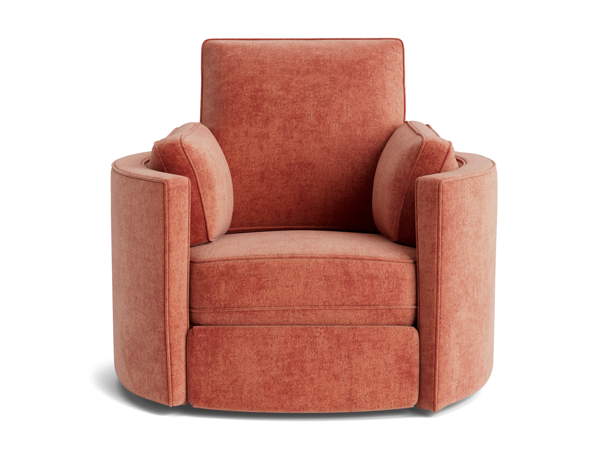 corey swivel chair plush terra rose