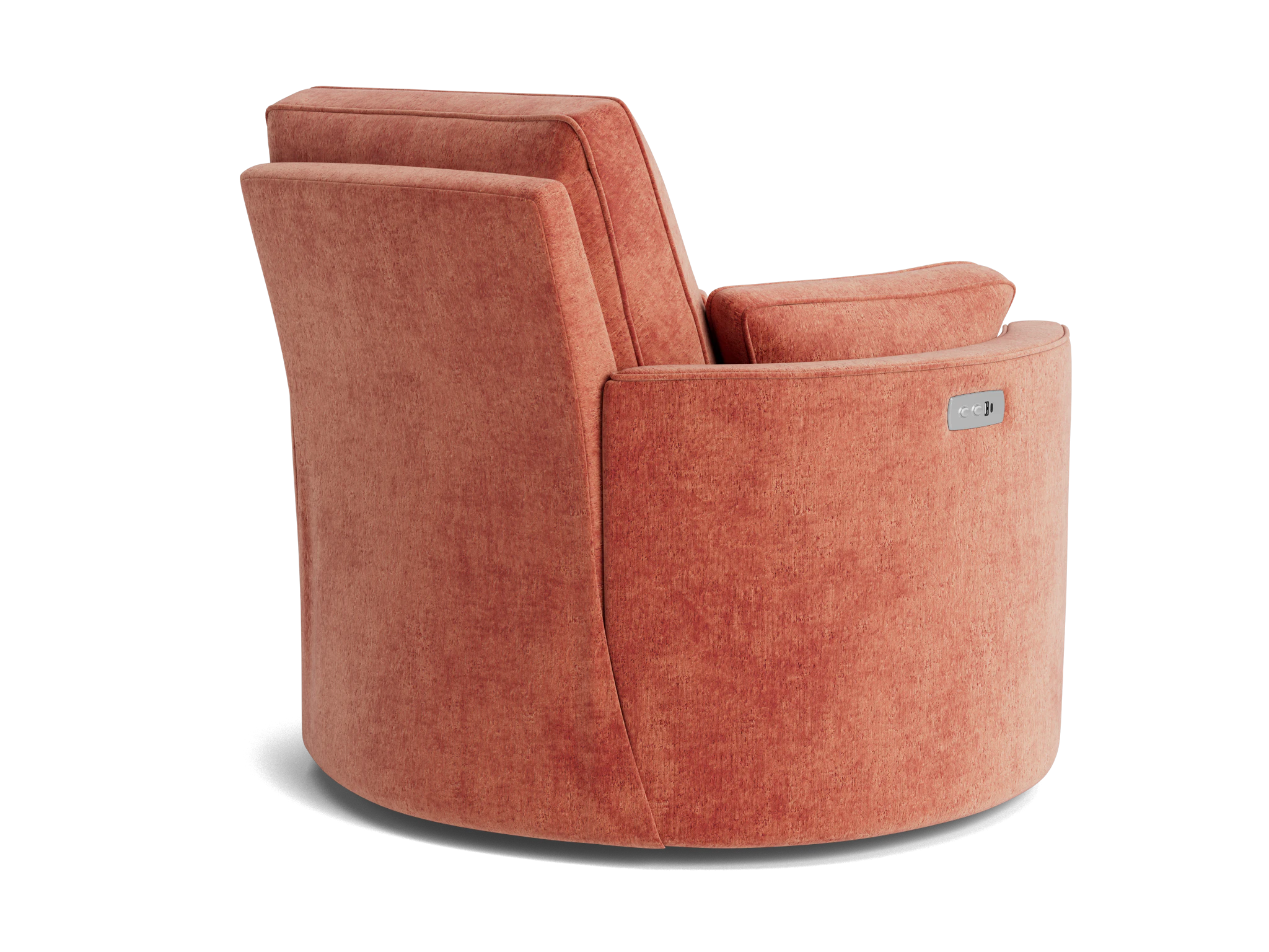 corey swivel chair plush terra rose
