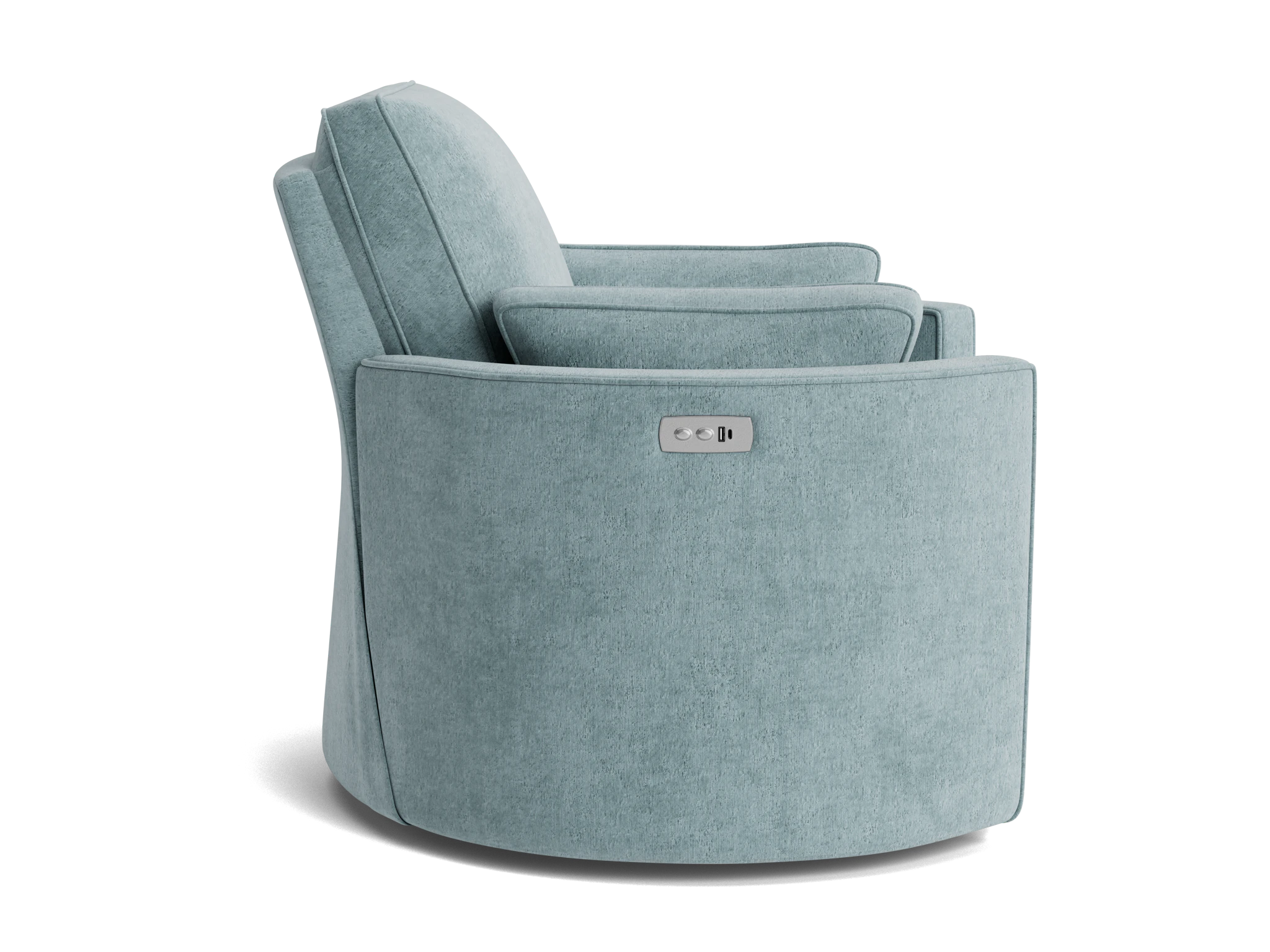 corey swivel chair plush mist
