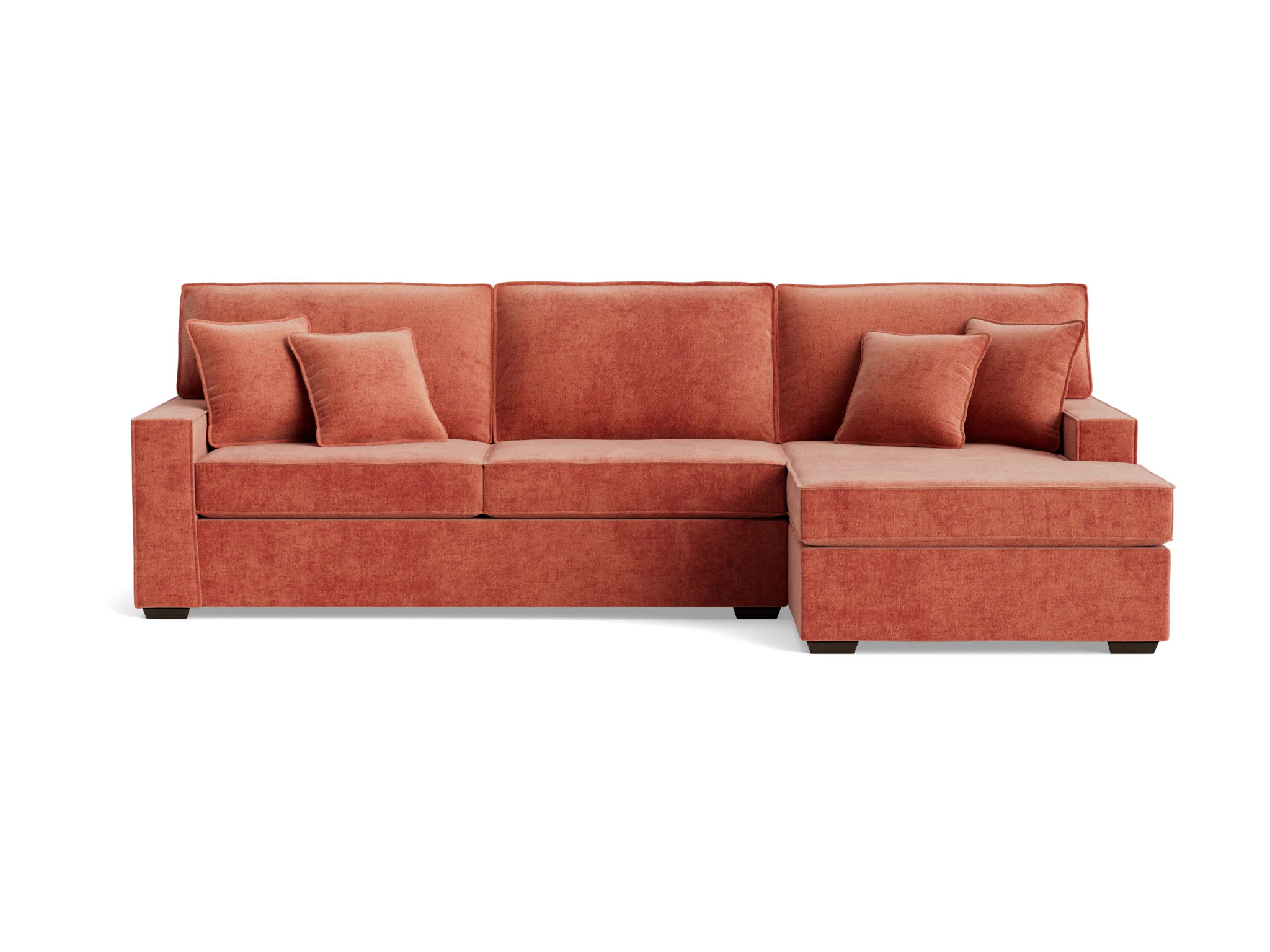 lyndon sectional plush terra rose