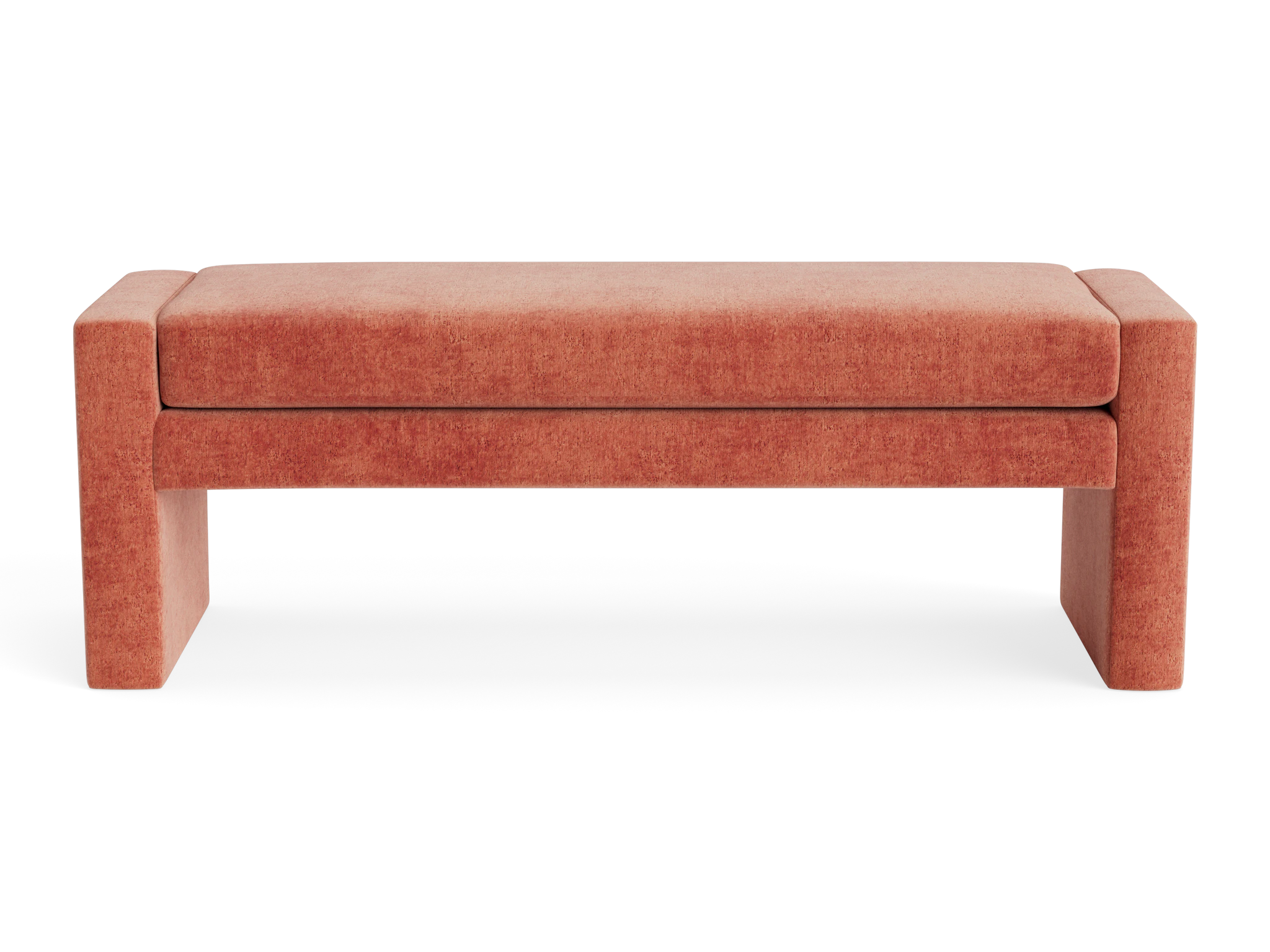 estie bench plush terra rose